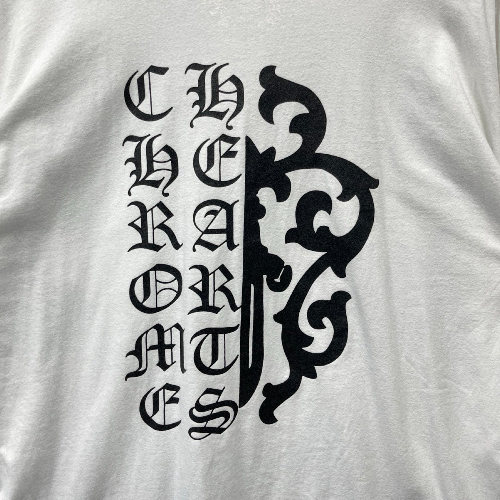 CHROME HEARTS Dagger Logo Print Long Sleeve Tee Size L