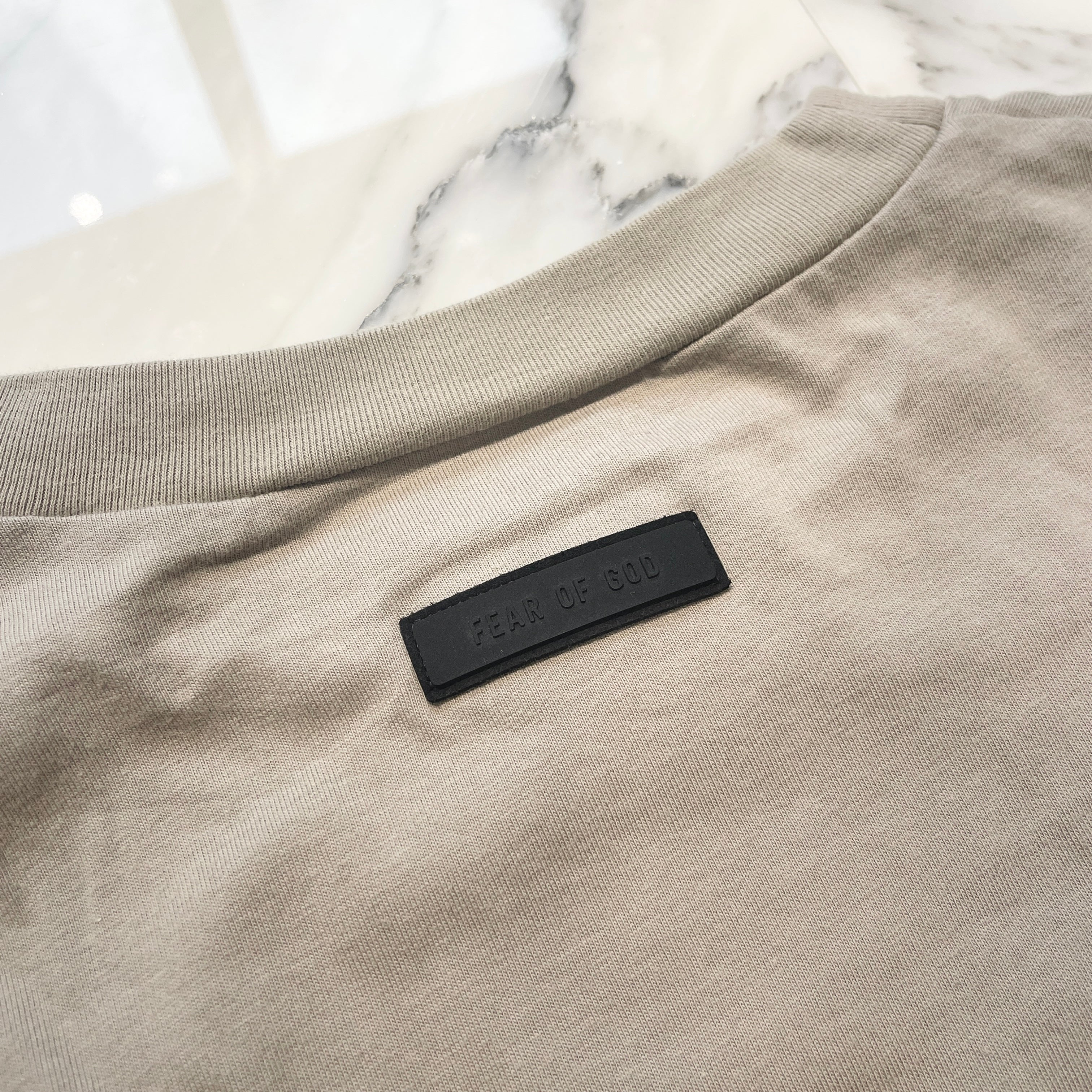 ESSENTIALS FEAR OF GOD 2024SS Rubber Tag Crewneck Long Sleeve Tee Size M エッセンシャル フィアオブゴッド ラバータグ ロングスリーブ Tシャツ サイズM