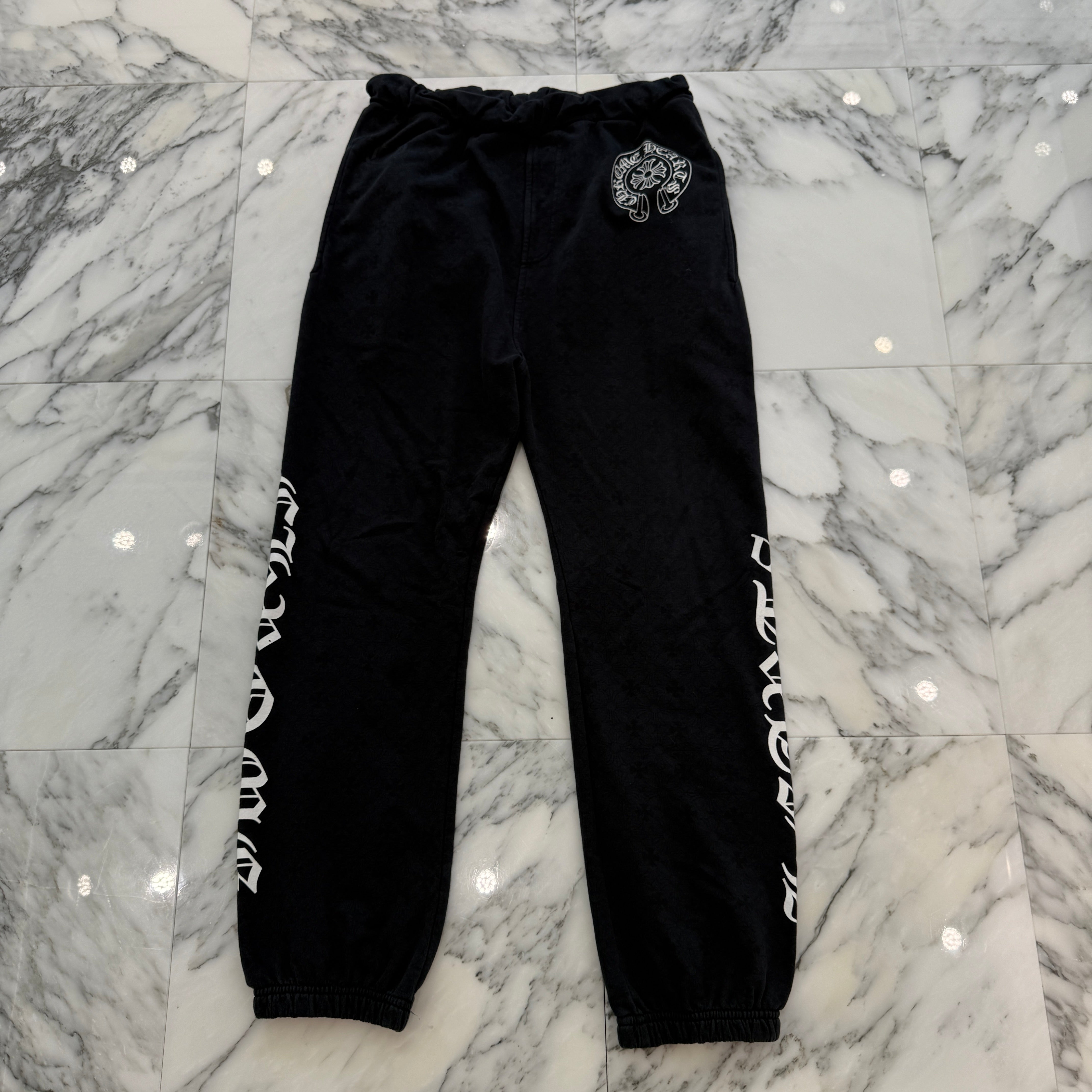 CHROME HEARTS CH Plus Horseshoe Sweat Long Pants Size S クロムハーツ CHプラス 総柄 ホースシュー スウェット ロングパンツ サイズS