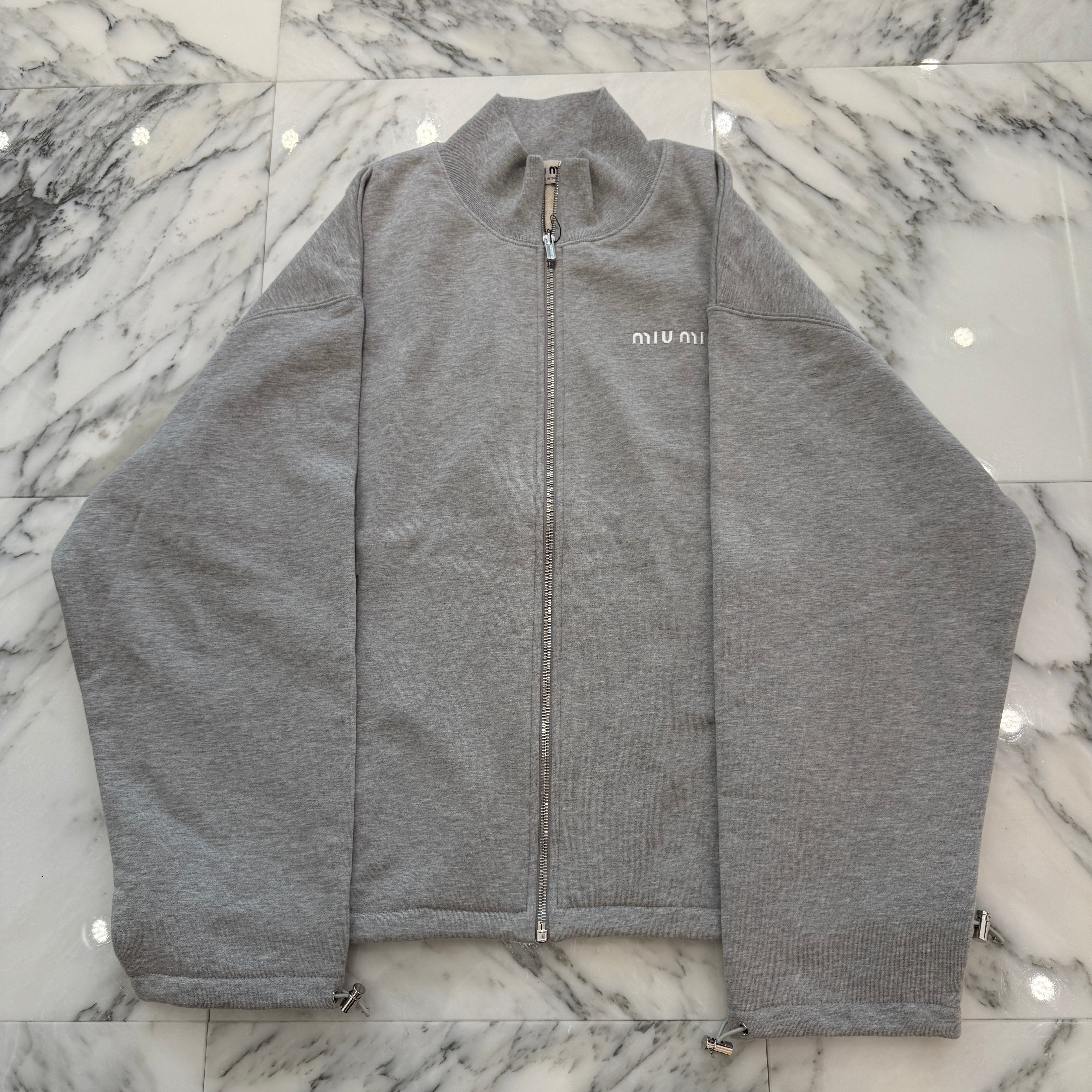 MIU MIU 2024SS Logo Embroidery Zip Up Blouson MJL042 S000 13UK