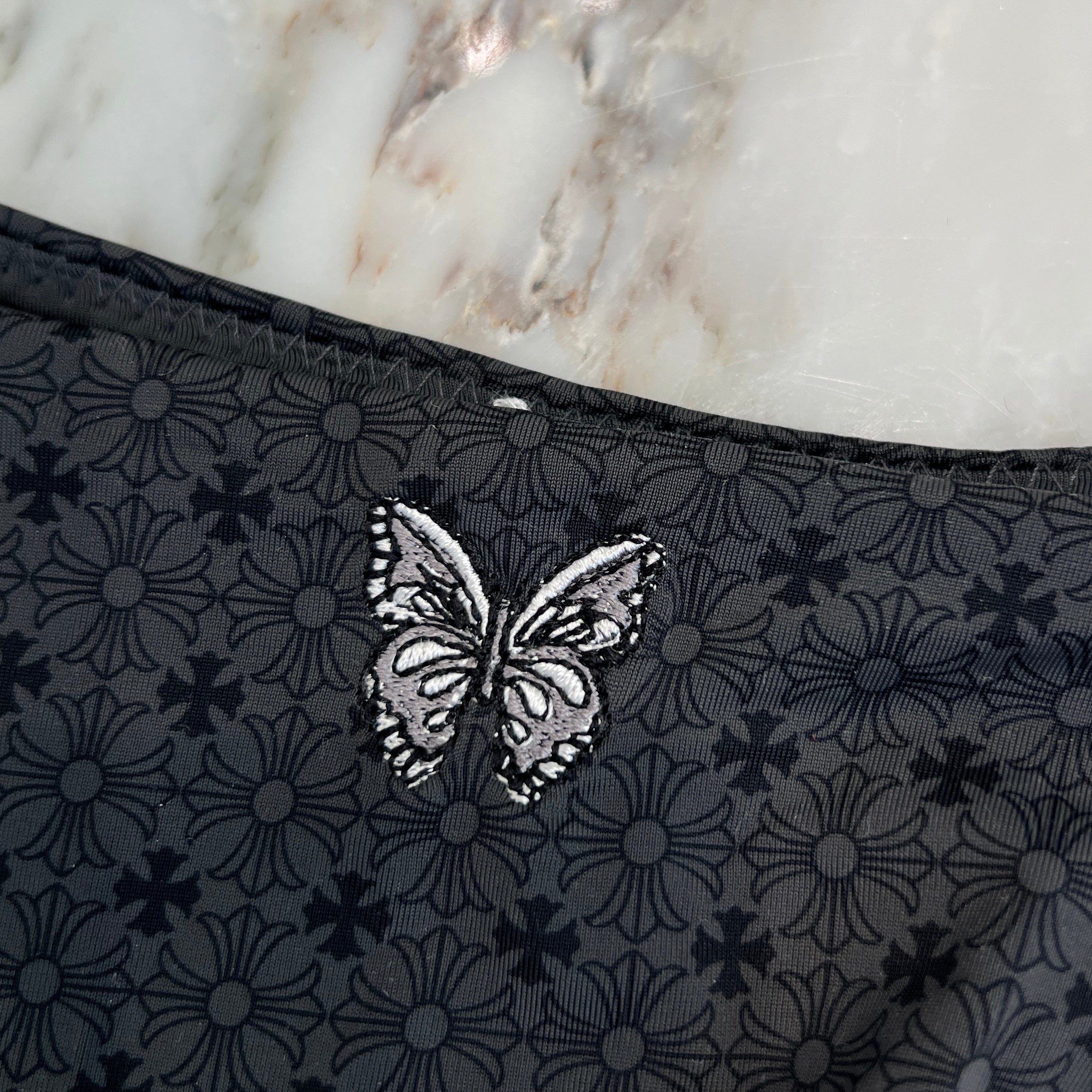 CHROME HEARTS × DIPPED IN BLUE CH Plus Butterfly Embroidery Bikini