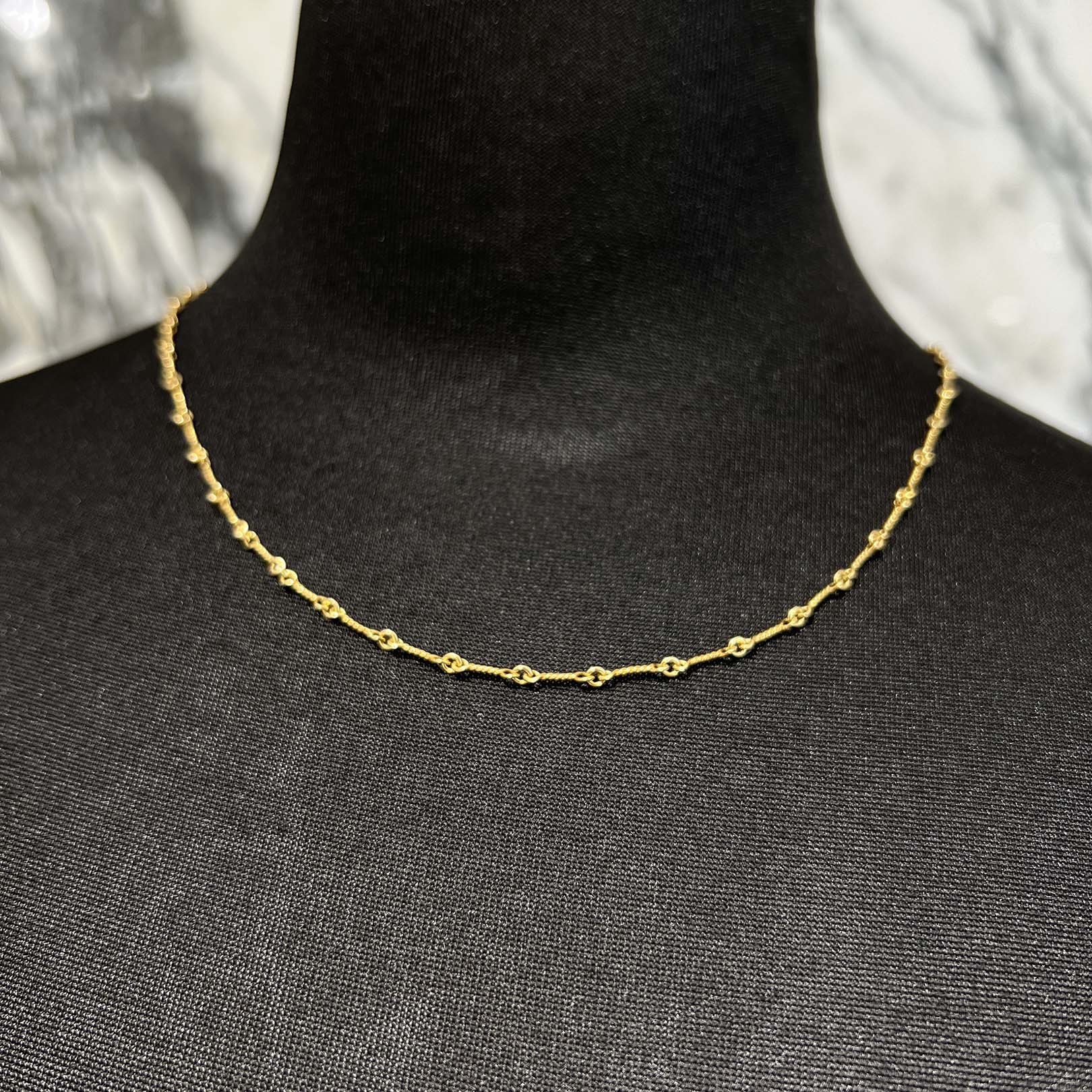 ツイストチェーン　22k CHROME HEARTS 22K Twist Chain Necklace Size 18 Inch クロムハーツ