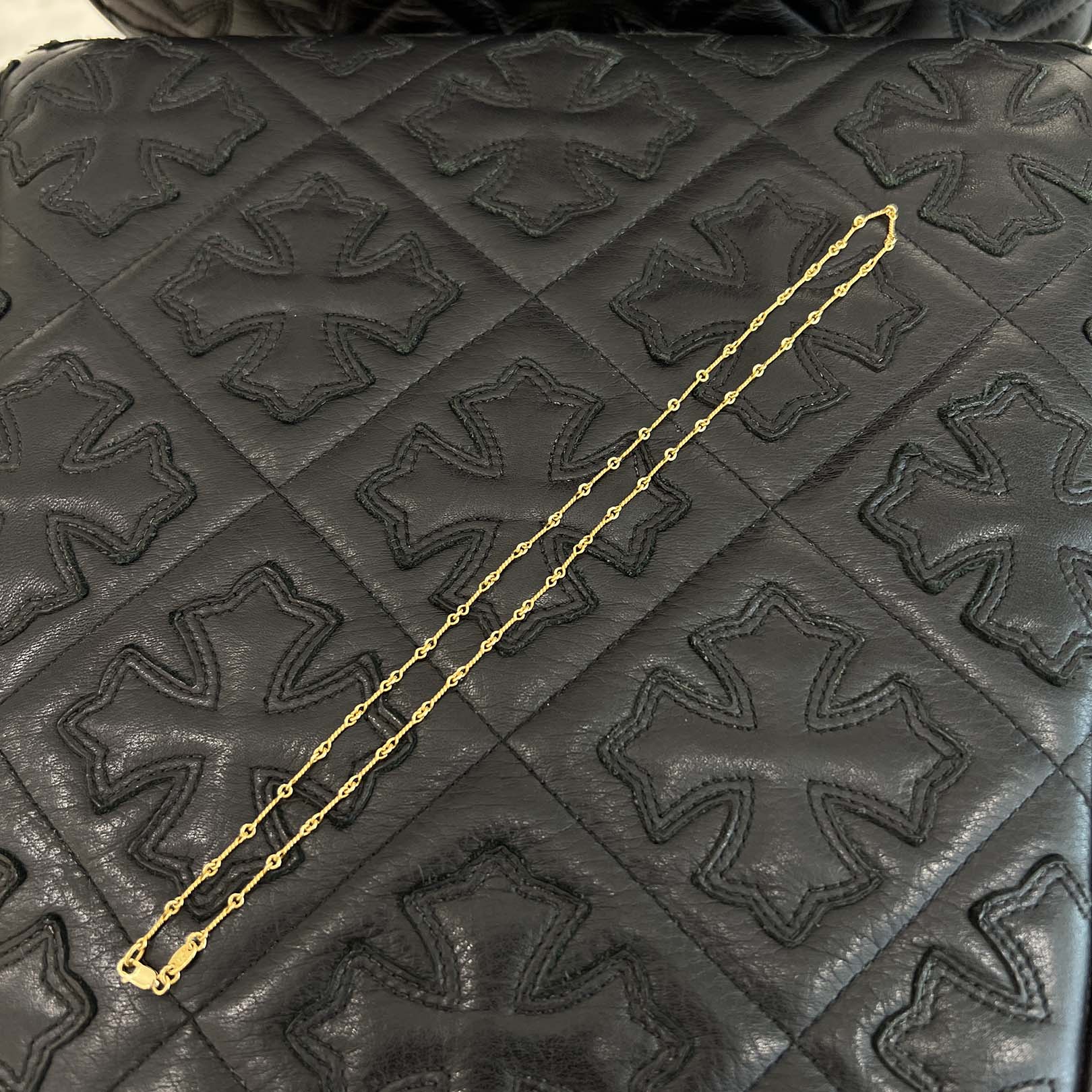 CHROME HEARTS 22K Twist Chain Necklace Size 18 Inch クロムハーツ 22K ツイストチェーン ネックレス サイズ18インチ