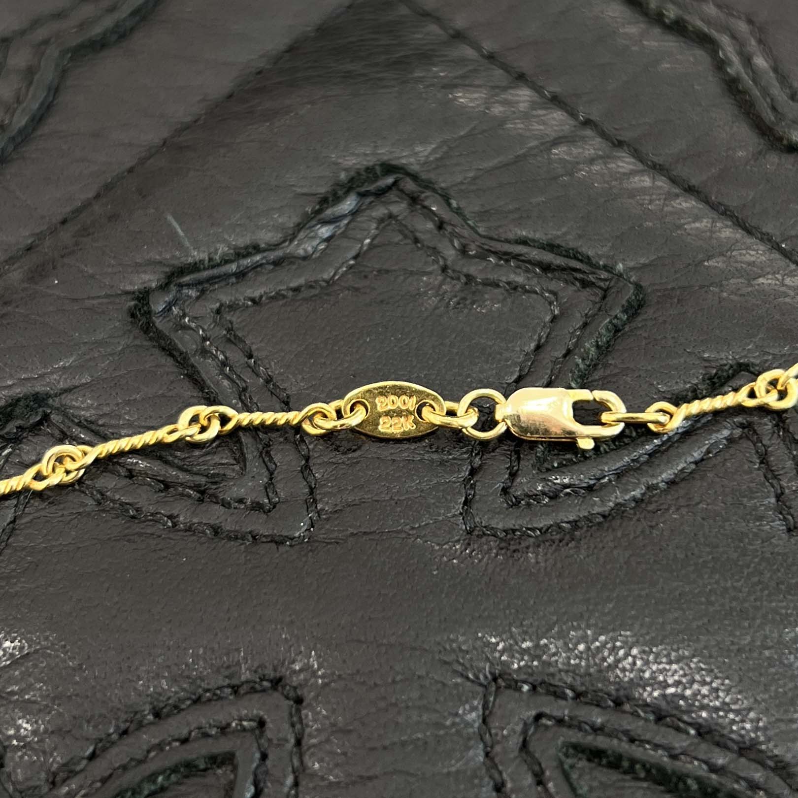 CHROME HEARTS 22K Twist Chain Necklace Size 18 Inch クロムハーツ 22K ツイストチェーン ネックレス サイズ18インチ