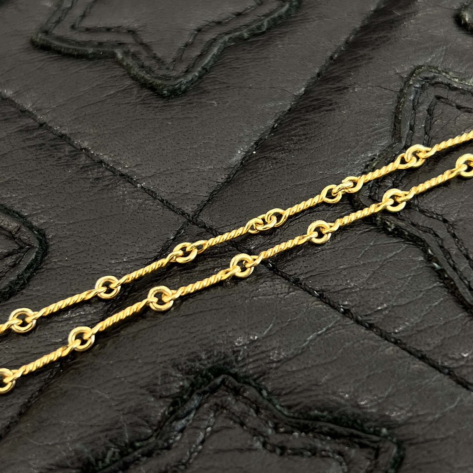 CHROME HEARTS 22K Twist Chain Necklace Size 18 Inch クロムハーツ 22K ツイストチェーン ネックレス サイズ18インチ