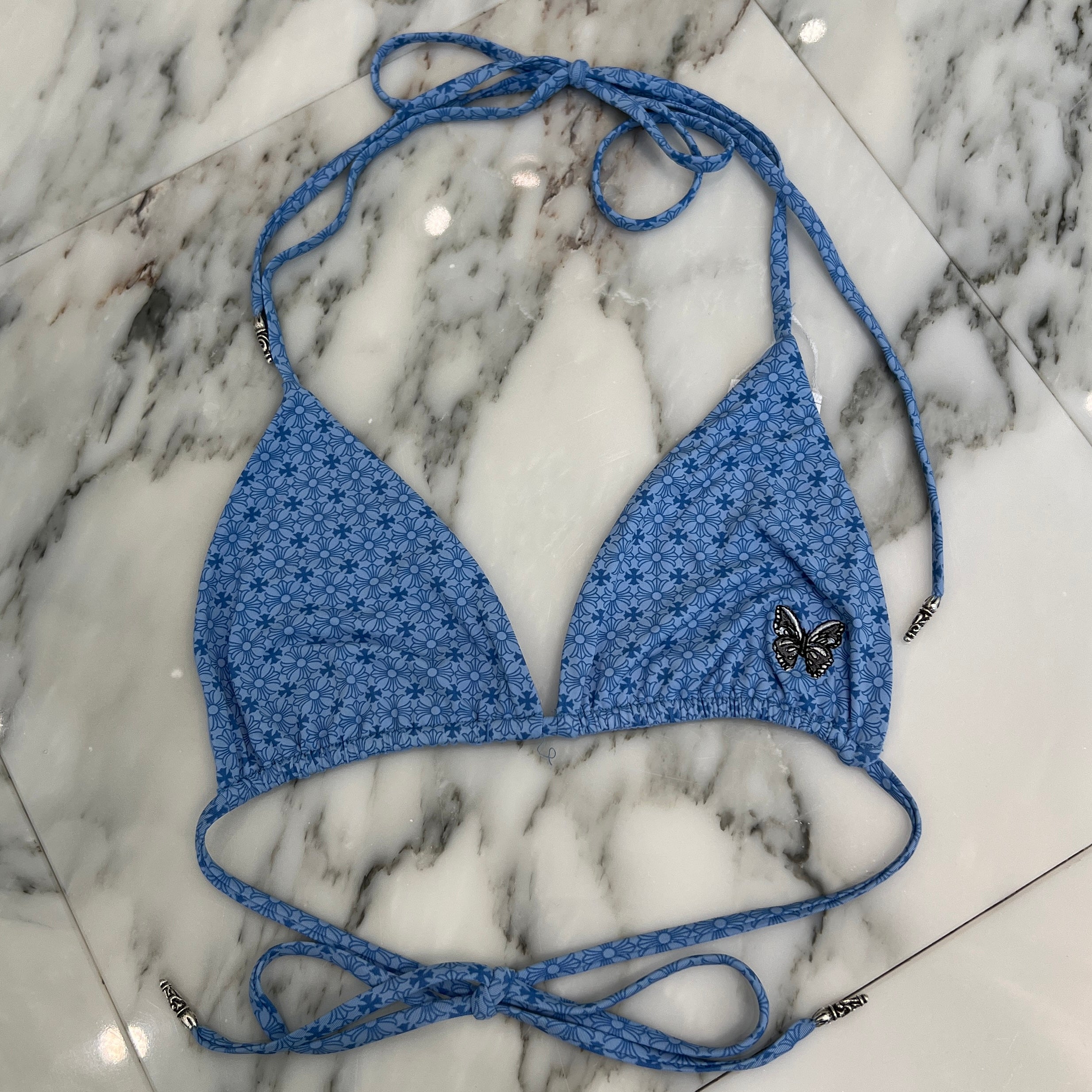 CHROME HEARTS × DIPPED IN BLUE CH Plus Butterfly Embroidery Bikini Swimwear Size S クロムハーツ × ディップドインブルー CHプラス バタフライ刺繍 ビキニ スイムウェア サイズS