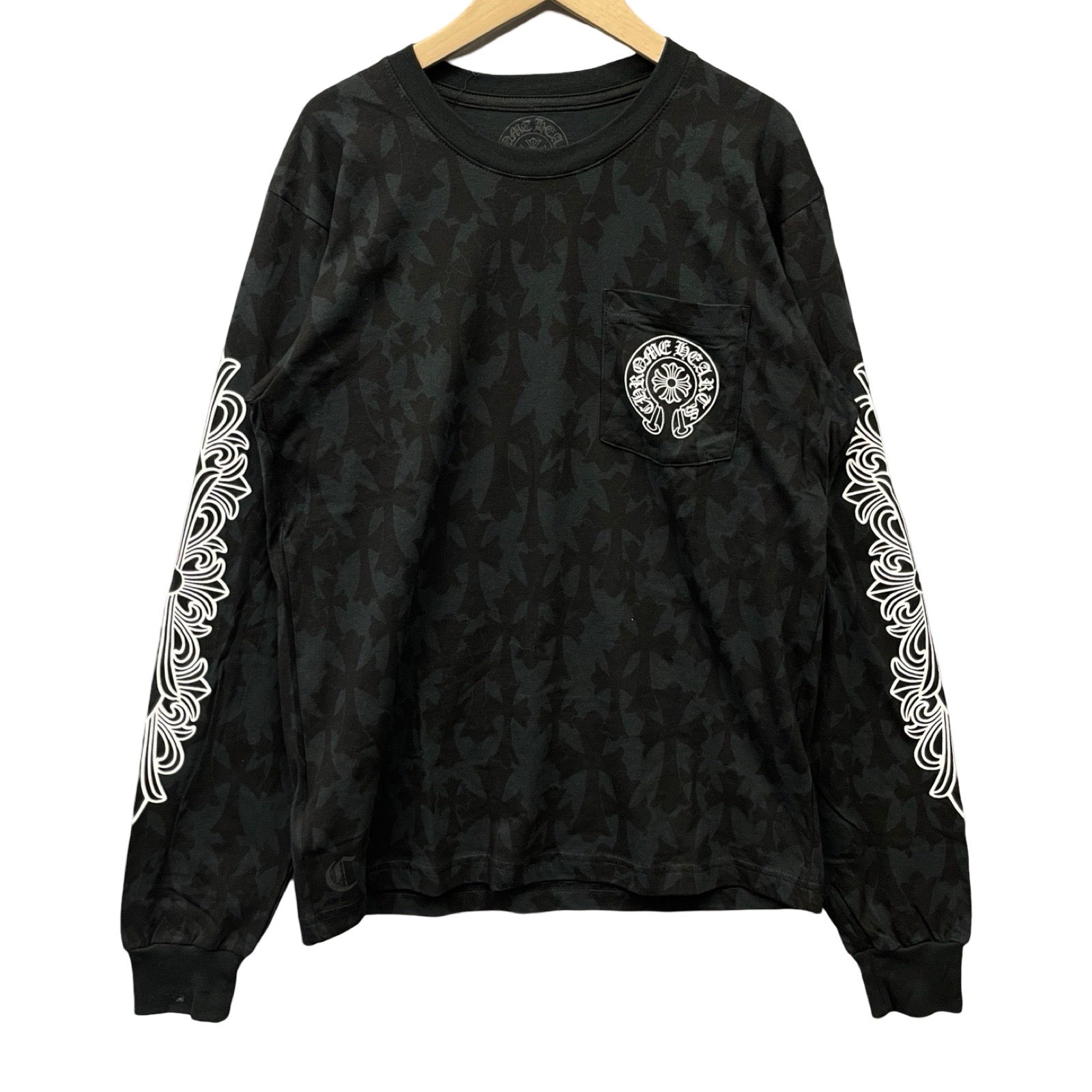 CHROME HEARTS 2024SS Graveyard Cemetery Cross L/S Tee Size XL