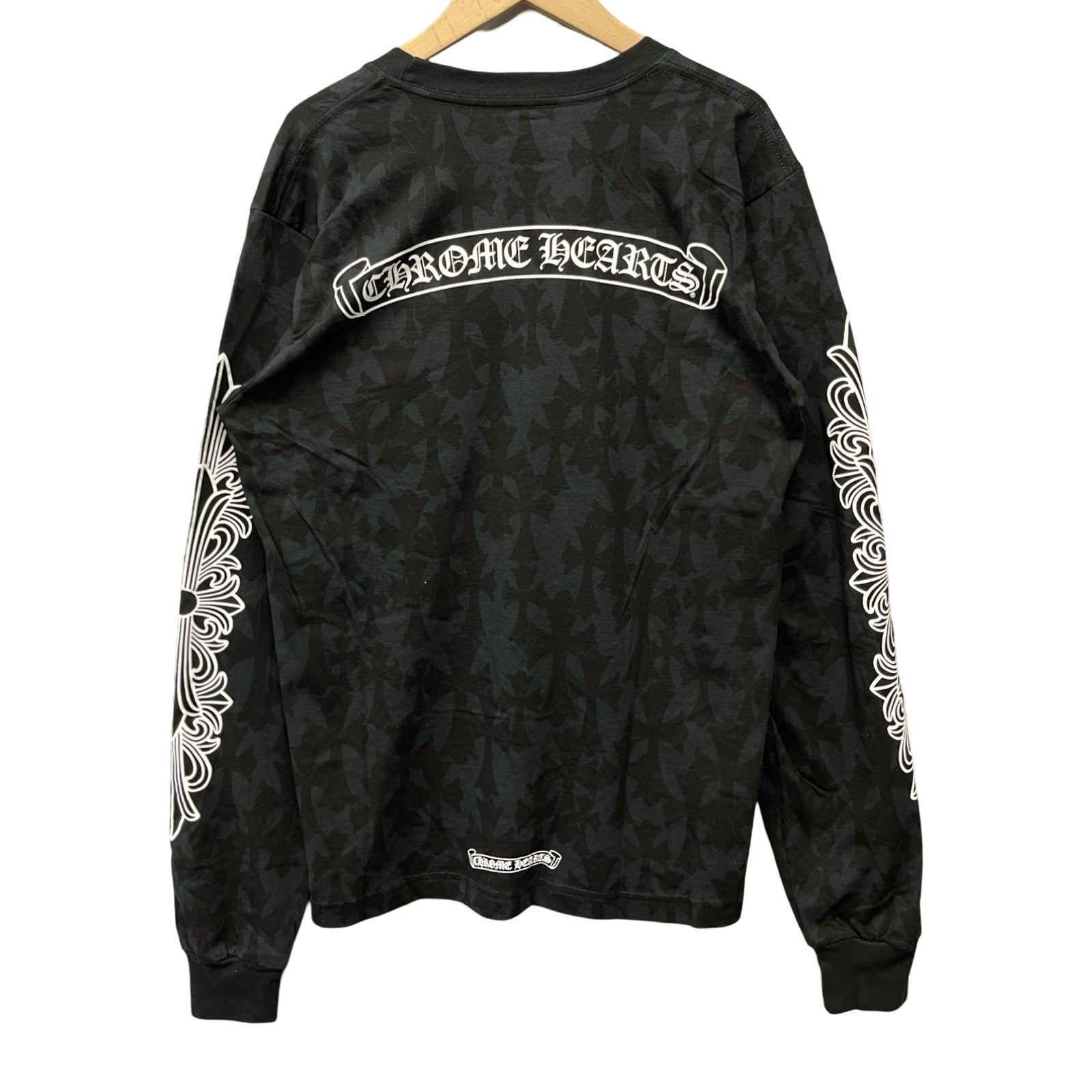 クロムハーツ 2024SS グレイブヤードセメタリークロス総柄長袖Tシャツ CHROME HEARTS 2024SS Graveyard Cemetery Cross Long Sleeve