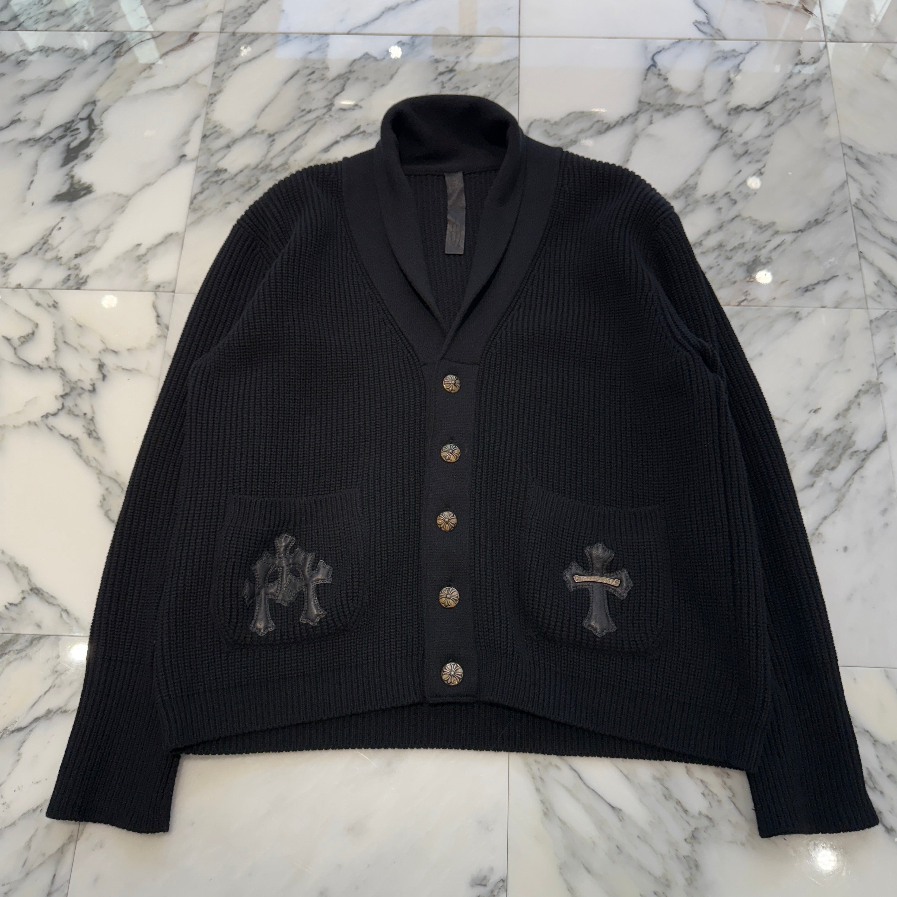 CHROME HEARTS BAIT & TACKLE Cashmere Knit Cardigan Size L クロムハーツ ワイノット ベイト アンド タックル カシミヤ ニットカーディガン サイズL