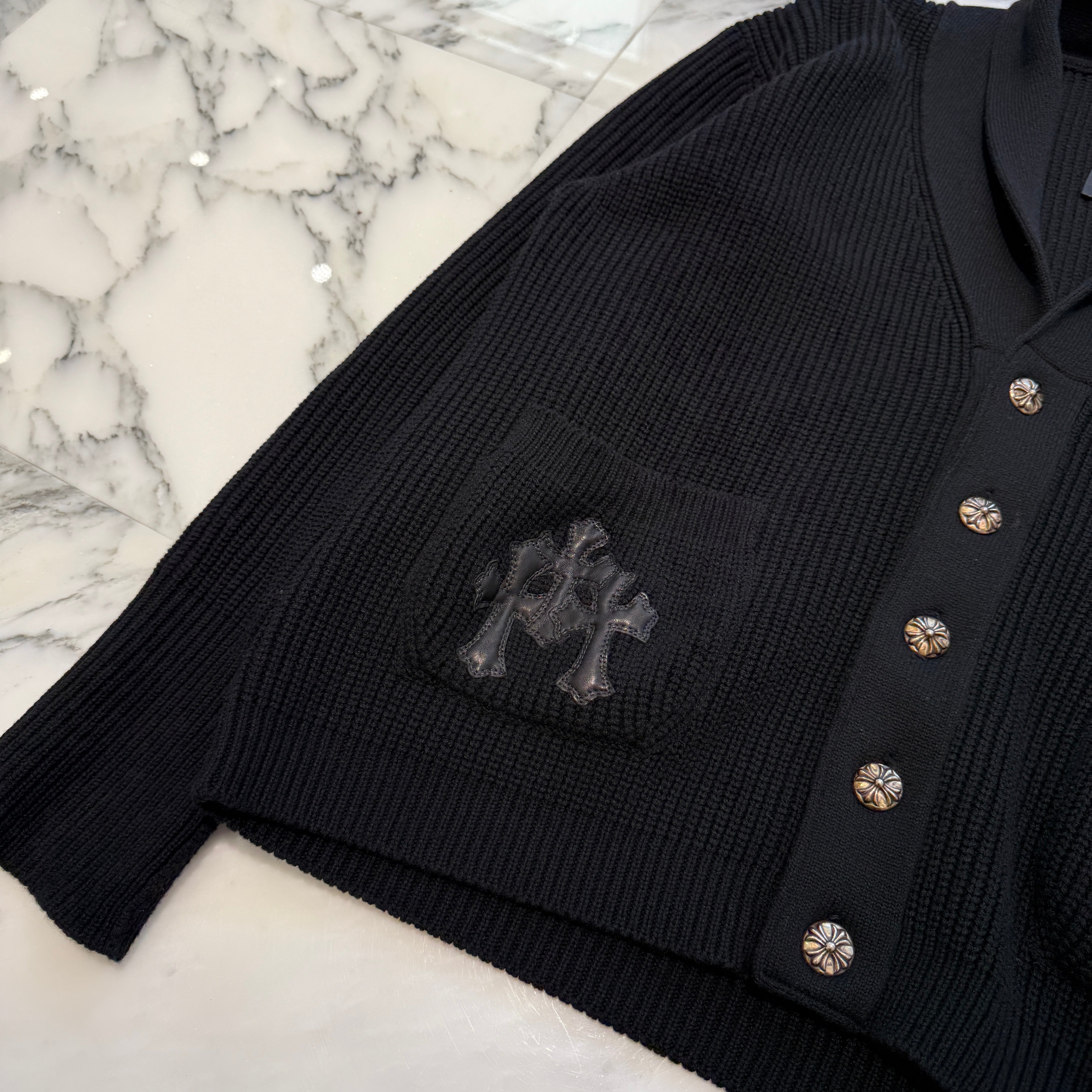 CHROME HEARTS BAIT & TACKLE Cashmere Knit Cardigan Size L クロムハーツ ワイノット ベイト アンド タックル カシミヤ ニットカーディガン サイズL