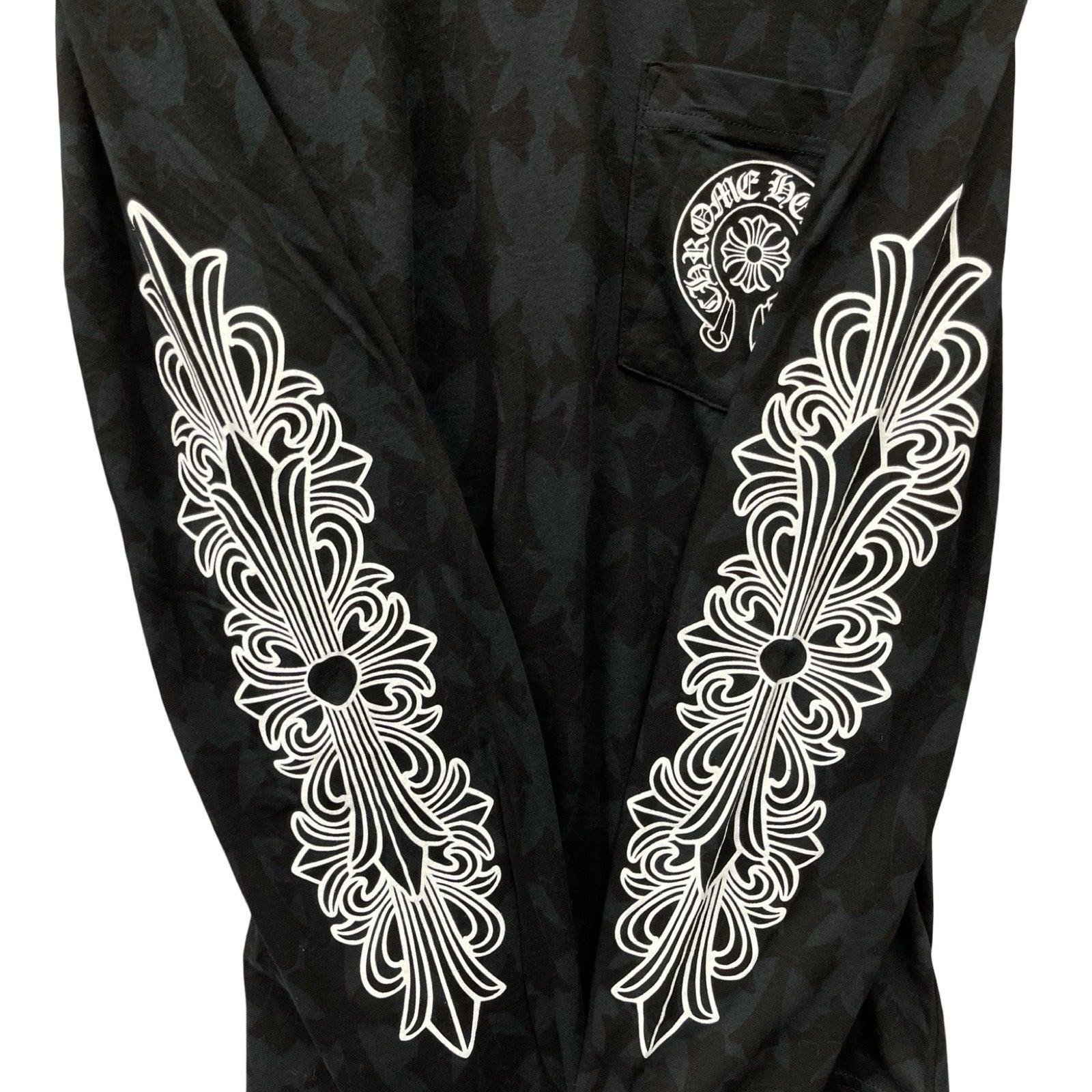 CHROME HEARTS 2024SS Graveyard Cemetery Cross L/S Tee Size XL