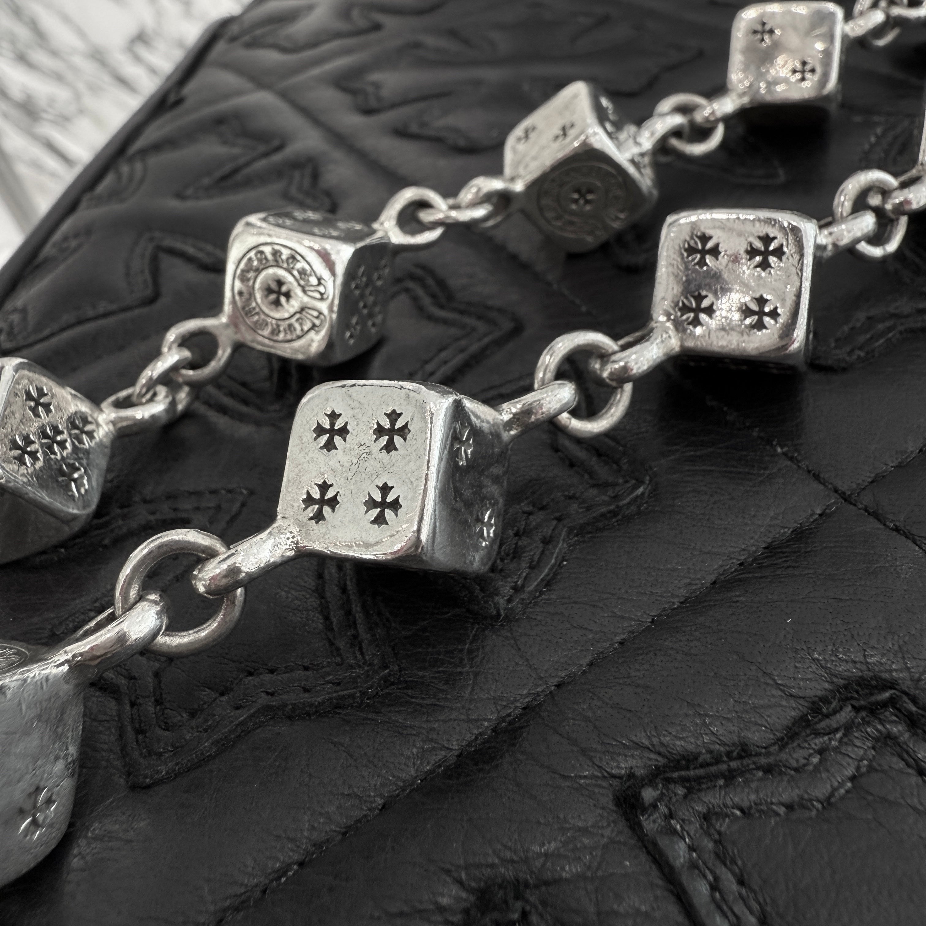 CHROME HEARTS 2 CLIP DICE Wallet Chain 11 LINKS クロムハーツ 2
