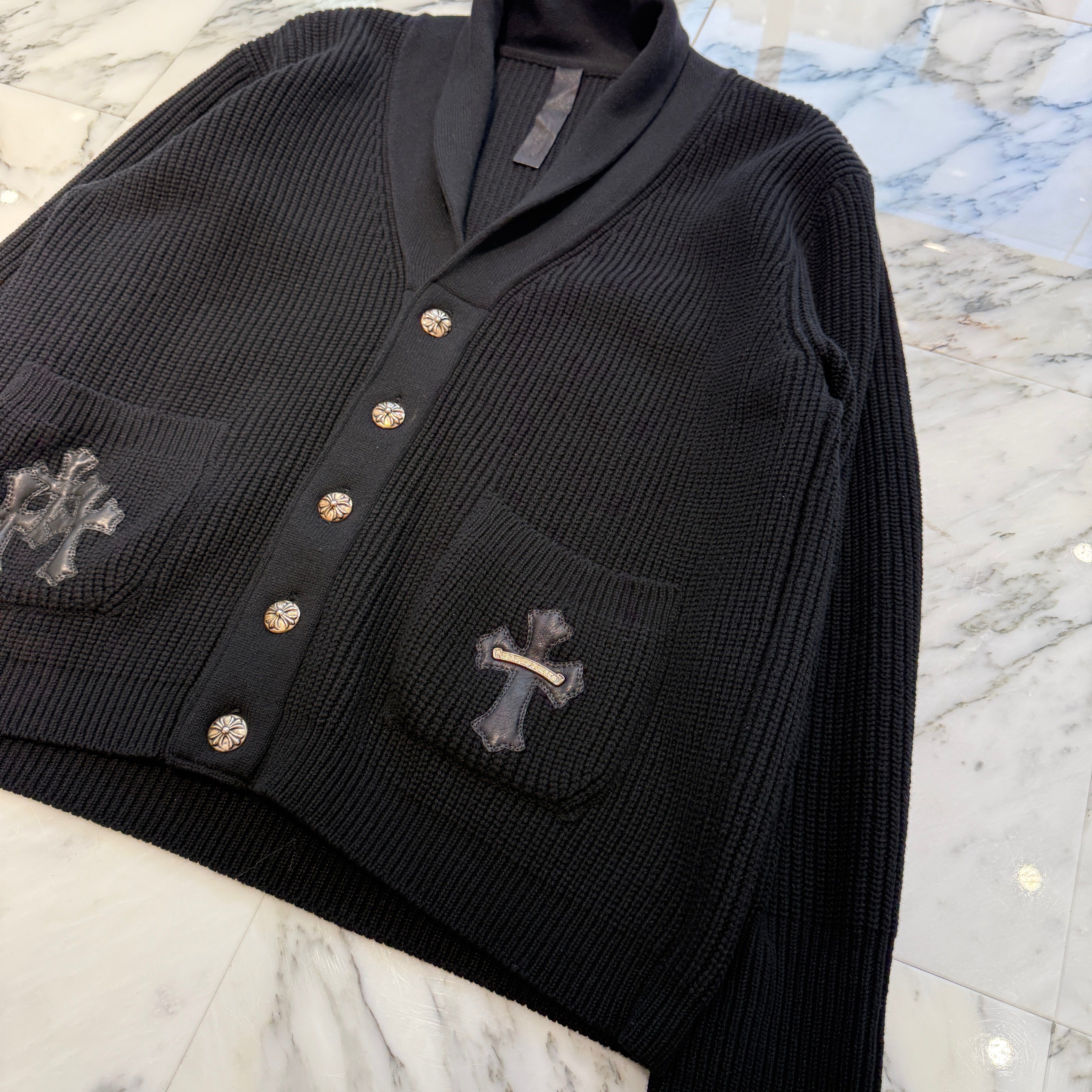 CHROME HEARTS BAIT & TACKLE Cashmere Knit Cardigan Size L クロムハーツ ワイノット ベイト アンド タックル カシミヤ ニットカーディガン サイズL