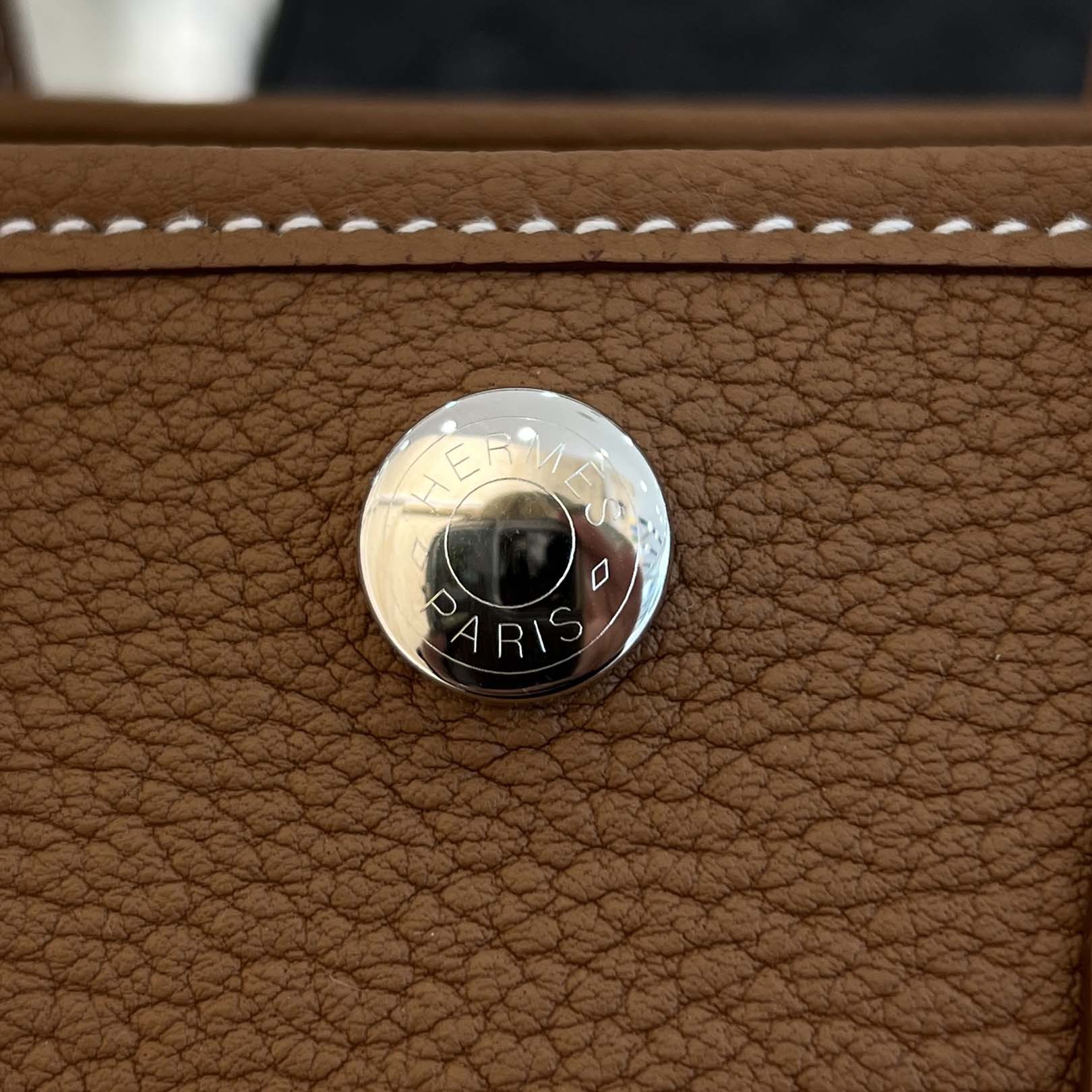 HERMES Néogarden Party TTPM "Gold" Leather Hand Bag K刻印 エルメス ネオガーデンパーティ TTPM "ゴールド" レザーハンドバッグ K刻印