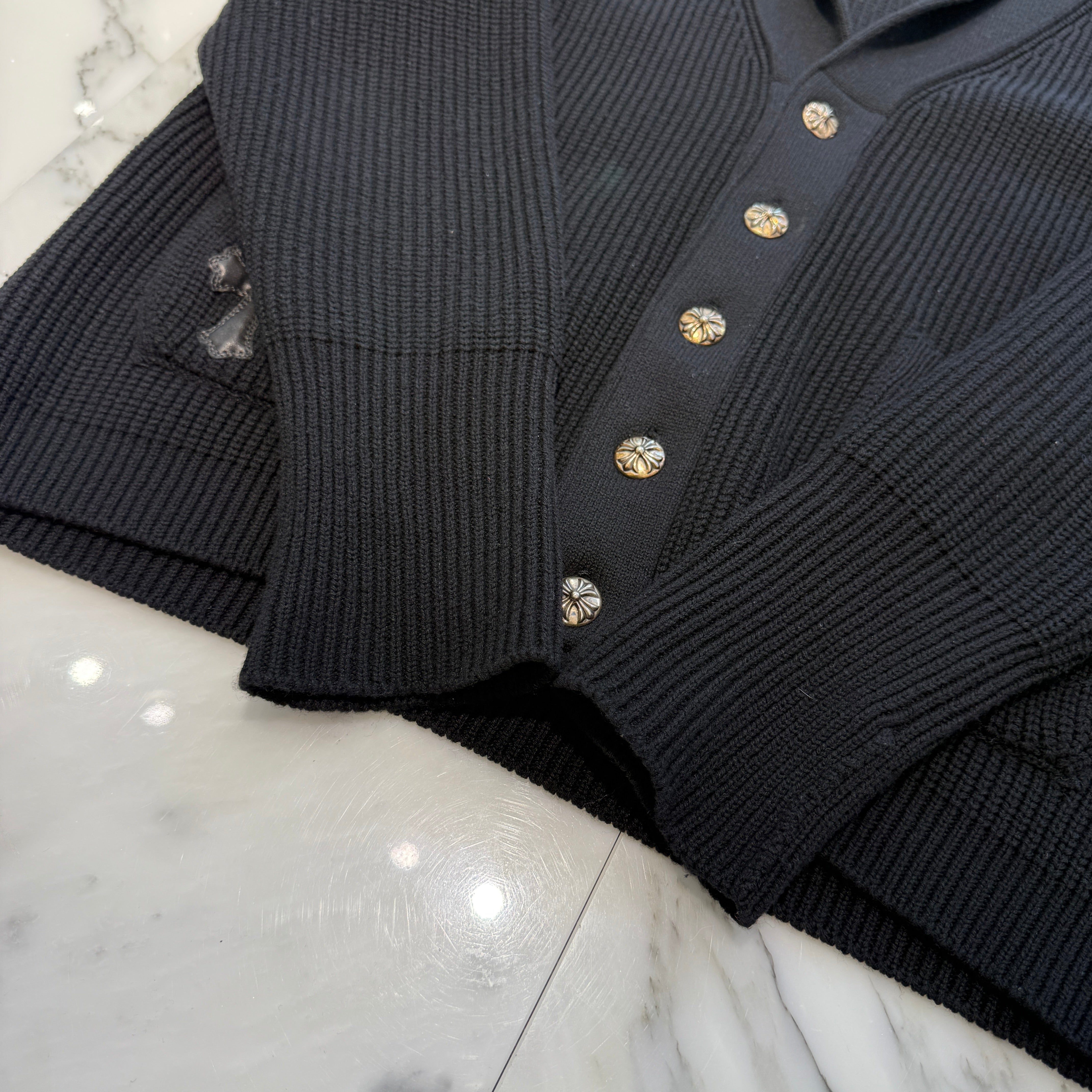 CHROME HEARTS BAIT & TACKLE Cashmere Knit Cardigan Size L クロムハーツ ワイノット ベイト アンド タックル カシミヤ ニットカーディガン サイズL