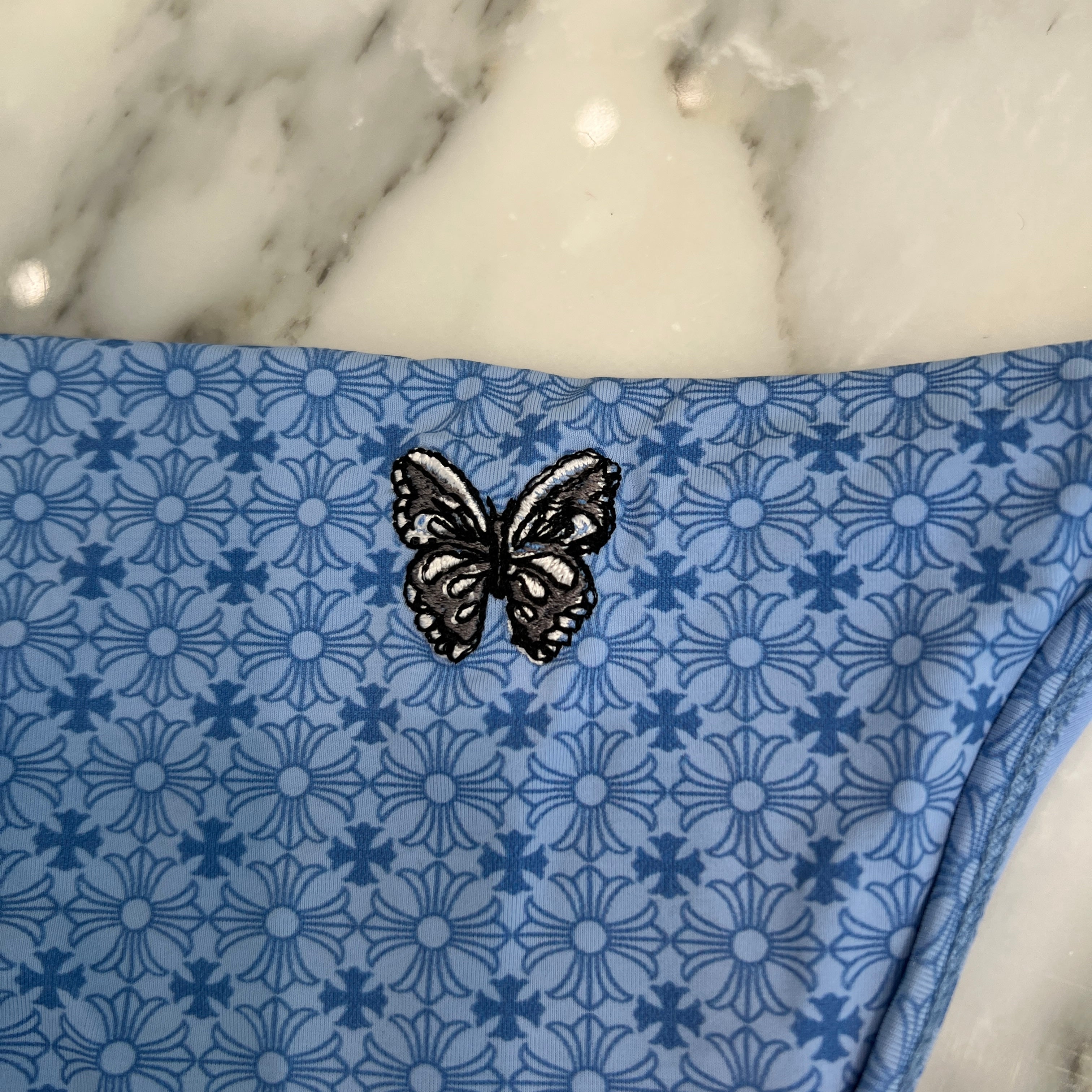 CHROME HEARTS × DIPPED IN BLUE CH Plus Butterfly Embroidery Bikini Swimwear Size S クロムハーツ × ディップドインブルー CHプラス バタフライ刺繍 ビキニ スイムウェア サイズS