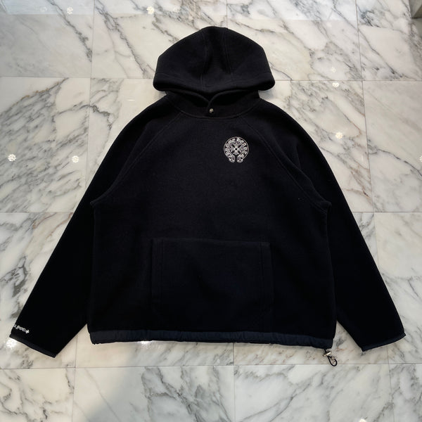CHROME HEARTS Y NOT Horseshoe Embroidery Fleece Pullover Hoodie Size XL クロムハーツ ワイノット ホースシュー刺繍 フリース プルオーバーフーディー サイズXL