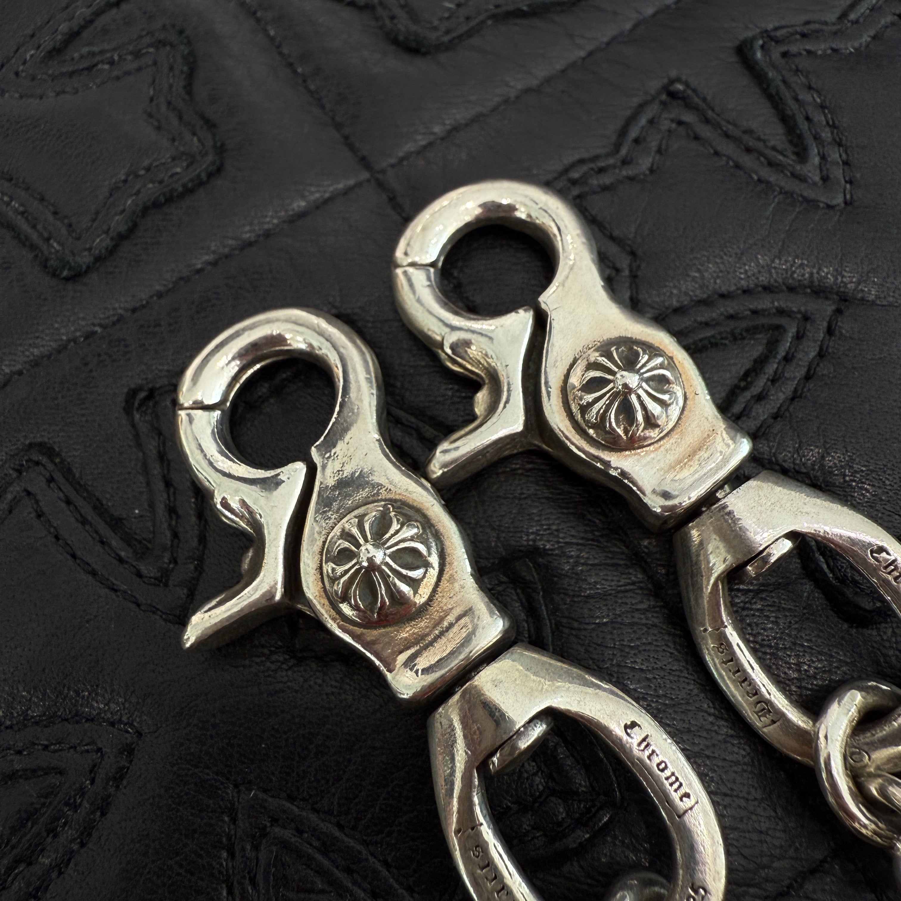 CHROME HEARTS 2 CLIP DICE Wallet Chain 11 LINKS クロムハーツ 2