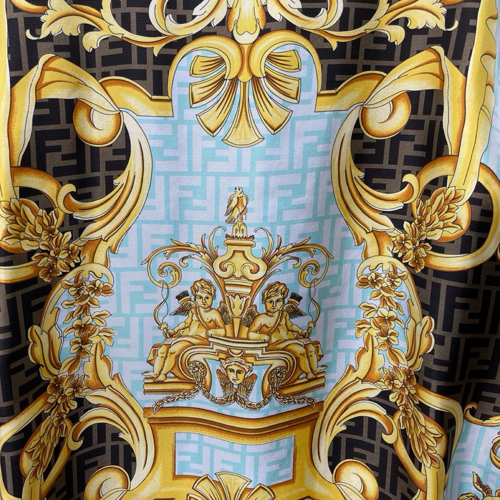 FENDI×VERSACE 2022SS Fendace Baroque Silk Shirt 1A03718 5V03 Size 4