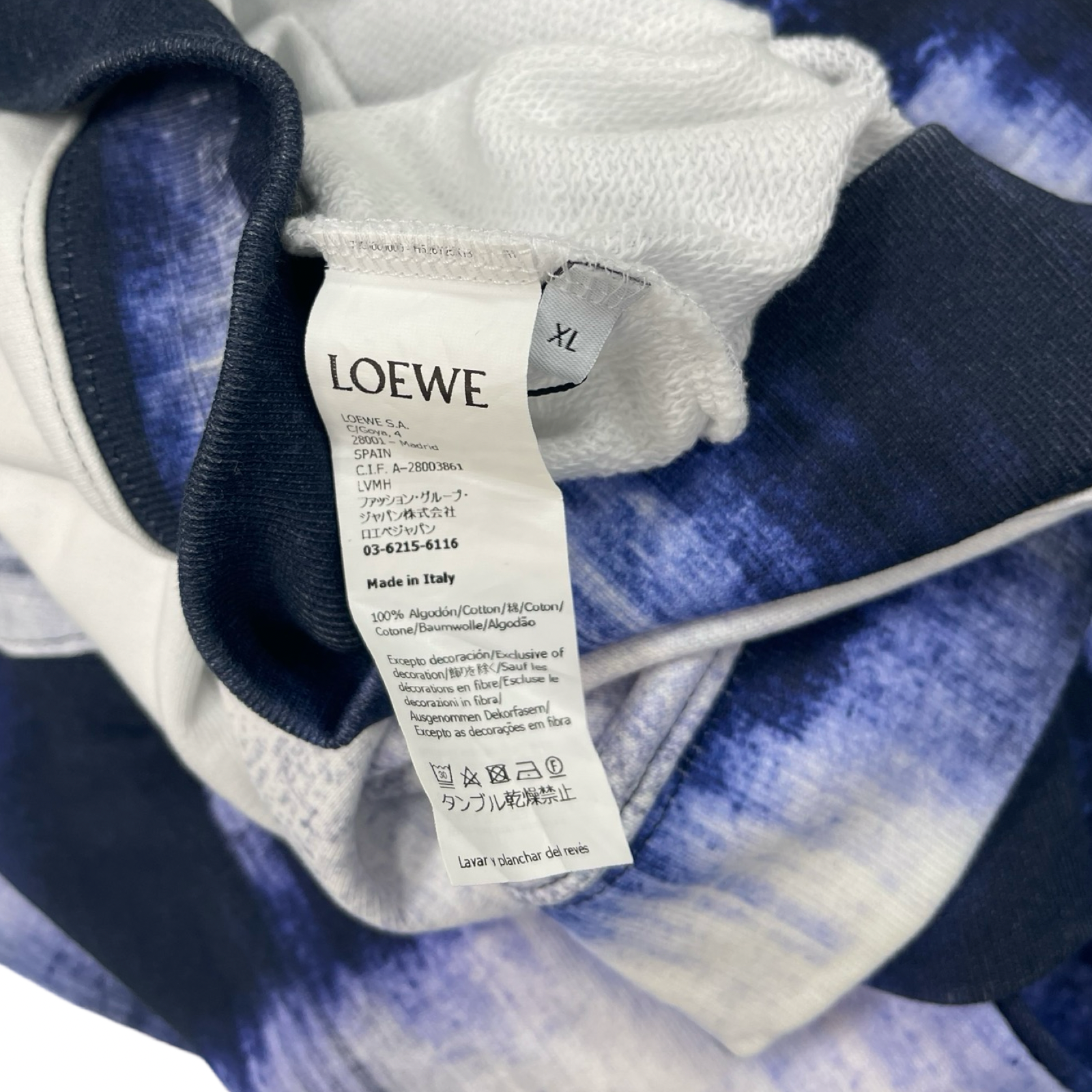 LOEWE 2022AW Photocopy Anagram Hoodie H526Y25X13 Size XL
