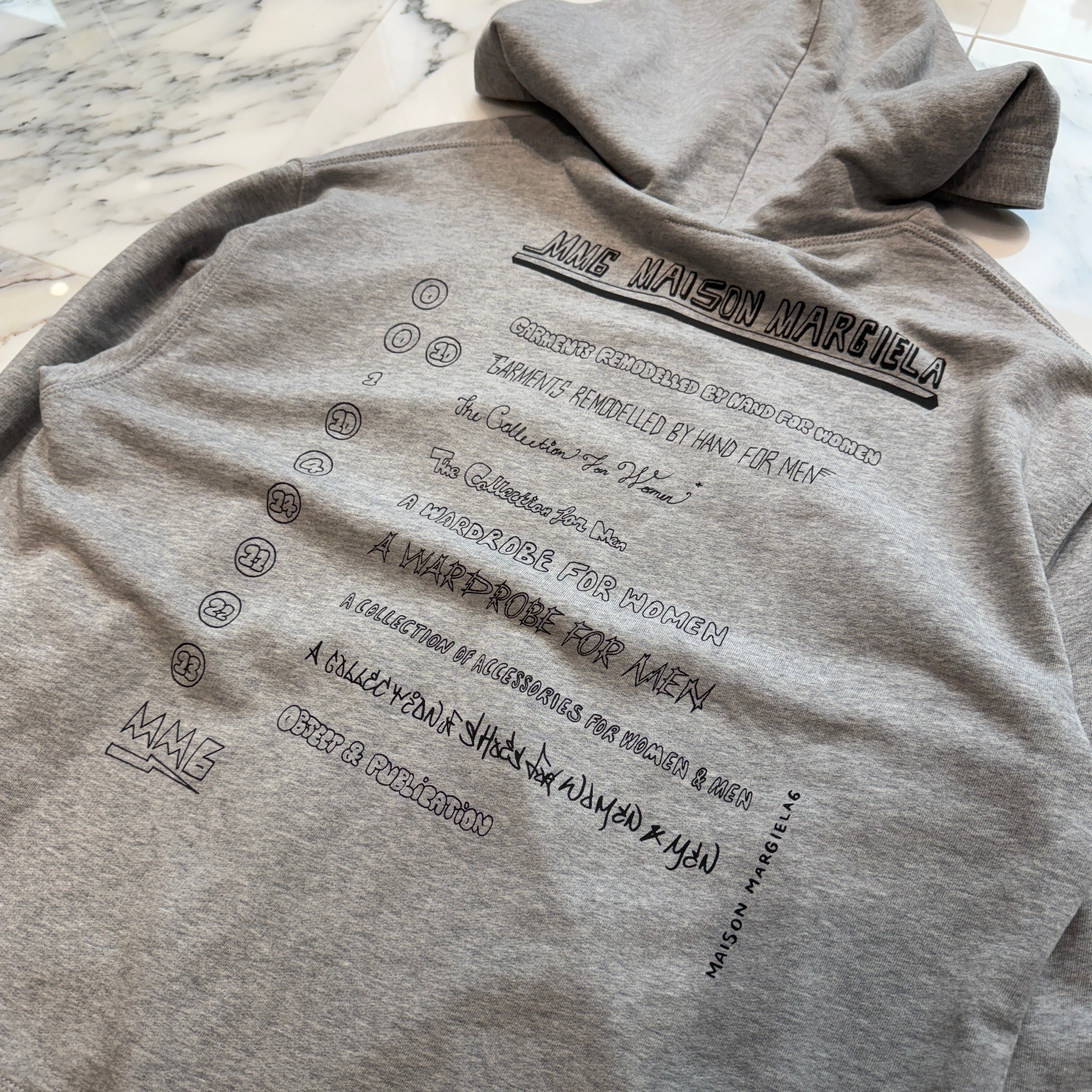 MM6 Maison Margiela 2021SS Back Print Zip Up Hoodie M60025 Size 16 エムエムシックス メゾンマルジェラ バックプリント ジップアップフーディ サイズ16