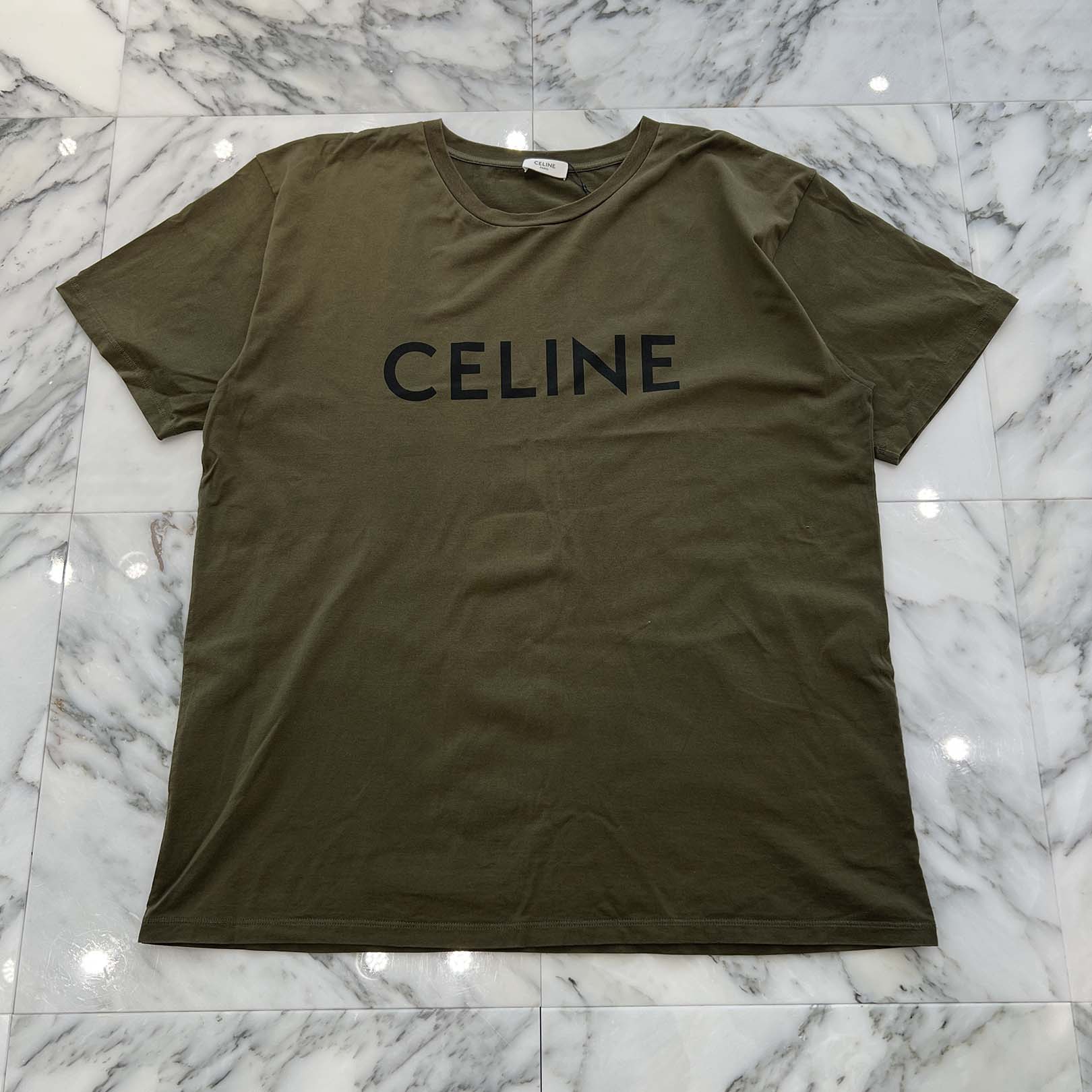 CELINE 2021SS Loose Cotton Jersey Tee 2X681501F Size L セリーヌ ルーズ コットン ジャージー Tシャツ サイズL