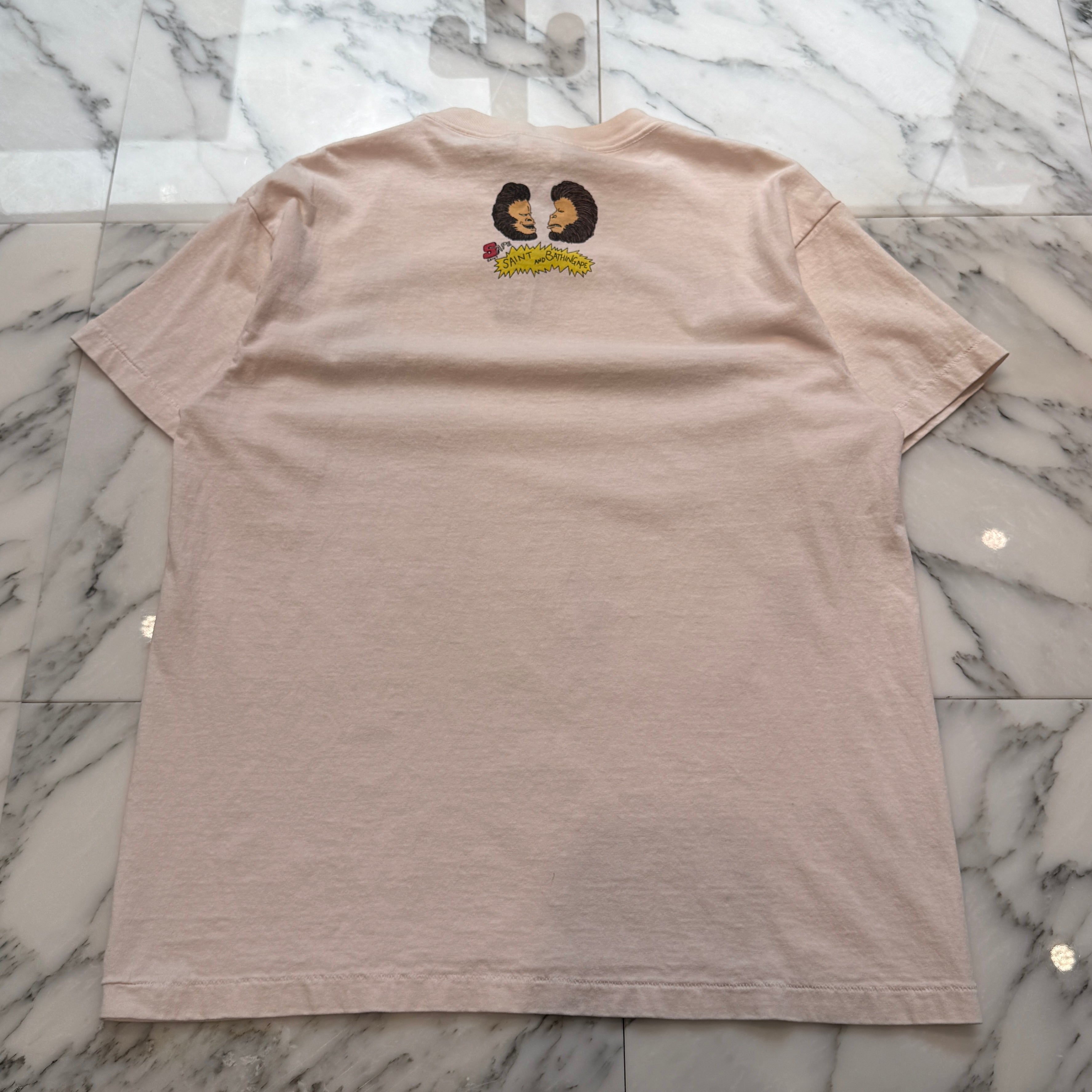 SAINT Mxxxxxx × A BATHING APE 2023SS HEAVEN & HELL Tee SM-S23-0000-110 Size S セントマイケル×ア ベイシング エイプ ヘブン＆ヘル Tシャツ サイズS