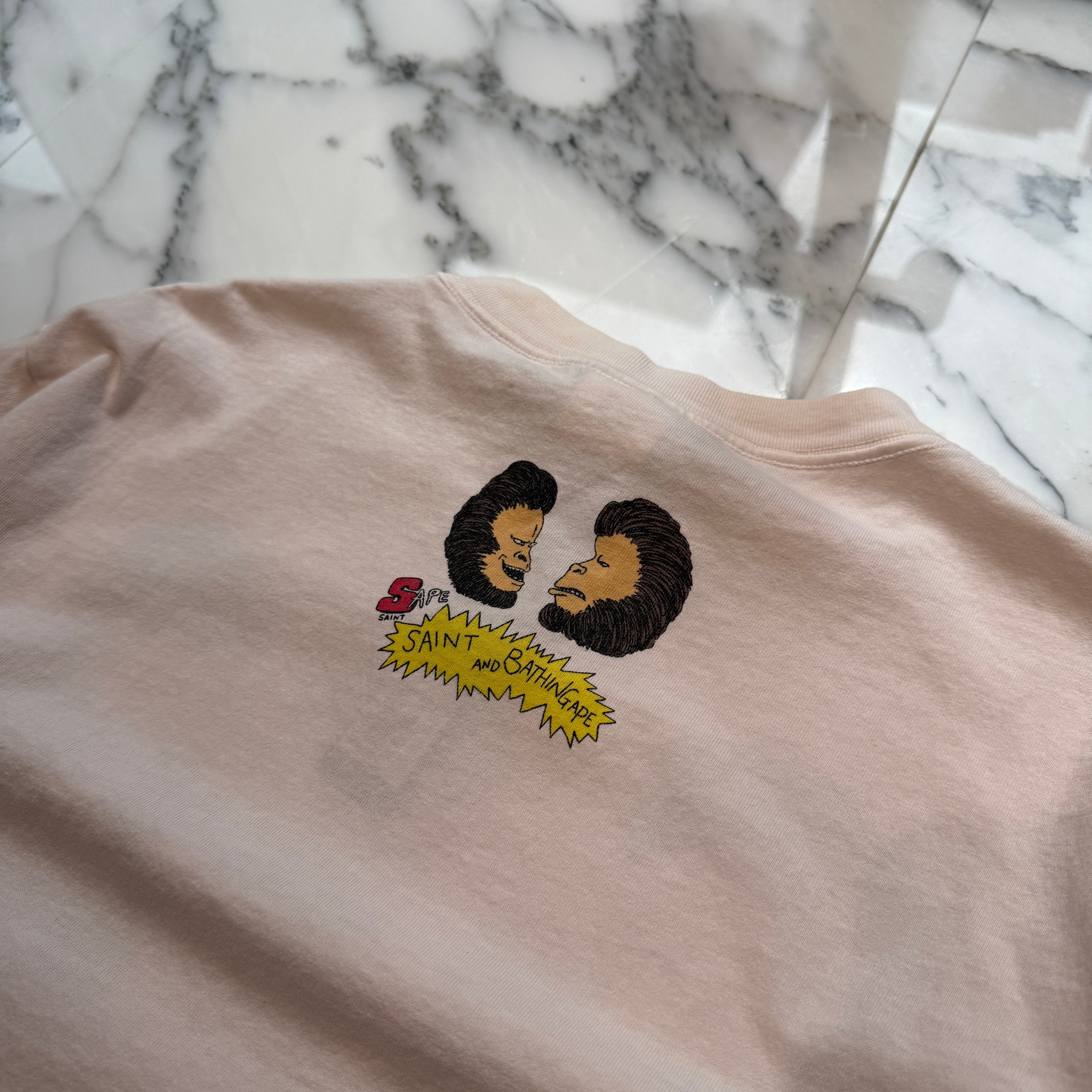 SAINT Mxxxxxx × A BATHING APE 2023SS HEAVEN & HELL Tee SM-S23-0000-110 Size S セントマイケル×ア ベイシング エイプ ヘブン＆ヘル Tシャツ サイズS