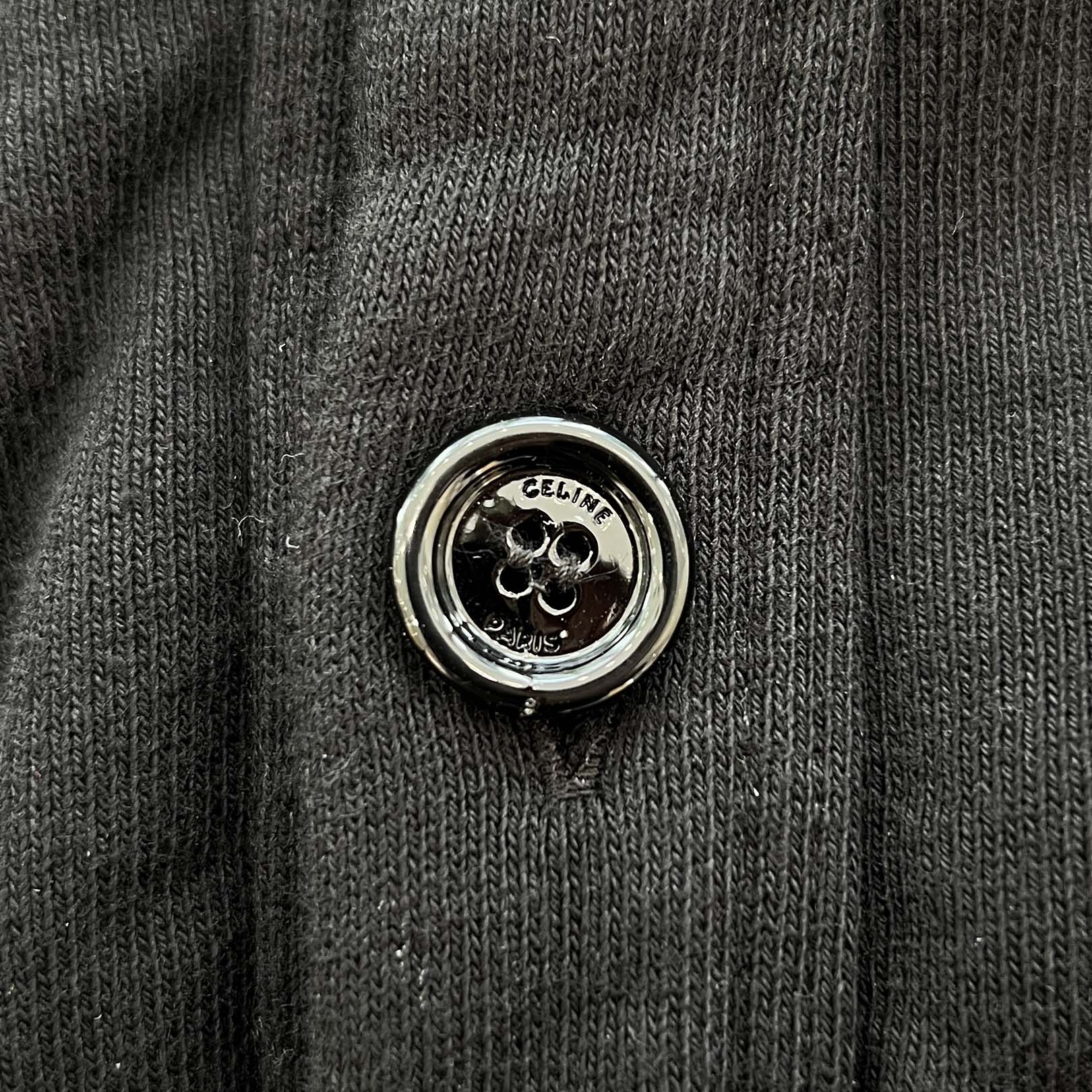 CELINE 2022SS Back Logo Print Cotton Fleece Cardigan 2Y672670Q Size M セリーヌ バックロゴプリント コットンフリースカーディガン サイズM