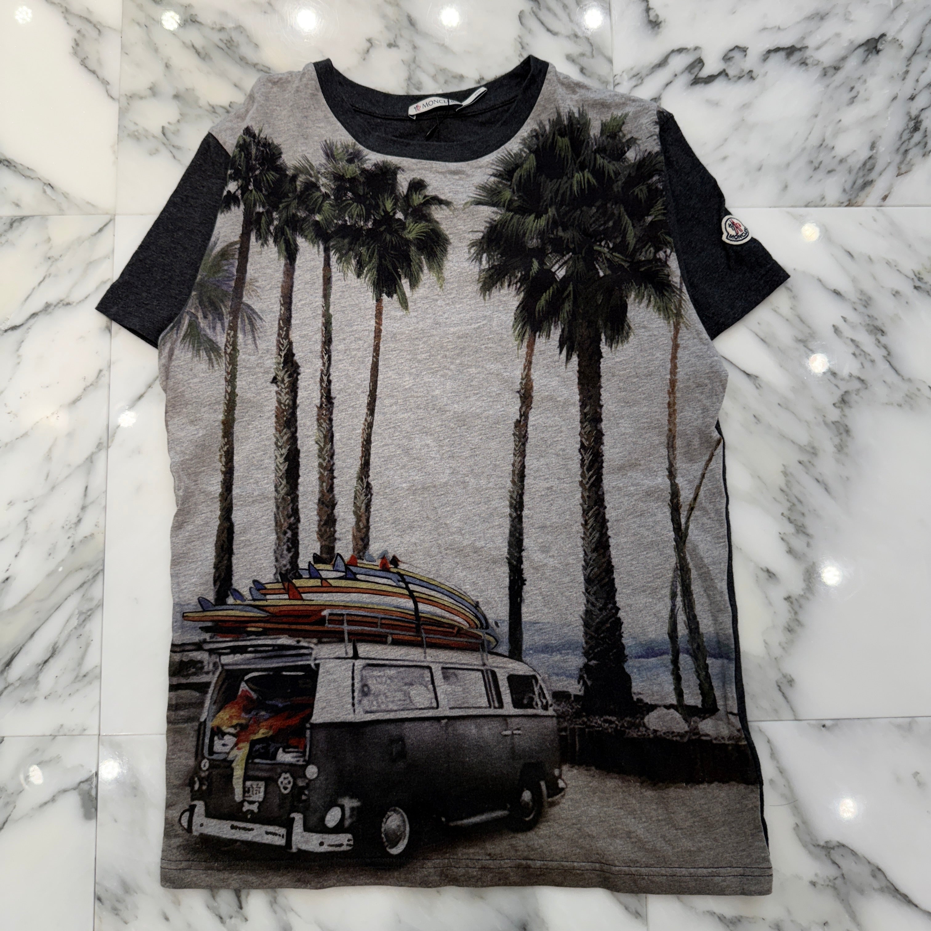 MONCLER MAGLIA Palm Tree T-SHIRT B19548007550 83014 Size 14（164cm） モンクレール マグリア パームツリー Tシャツ サイズ14（164cm）