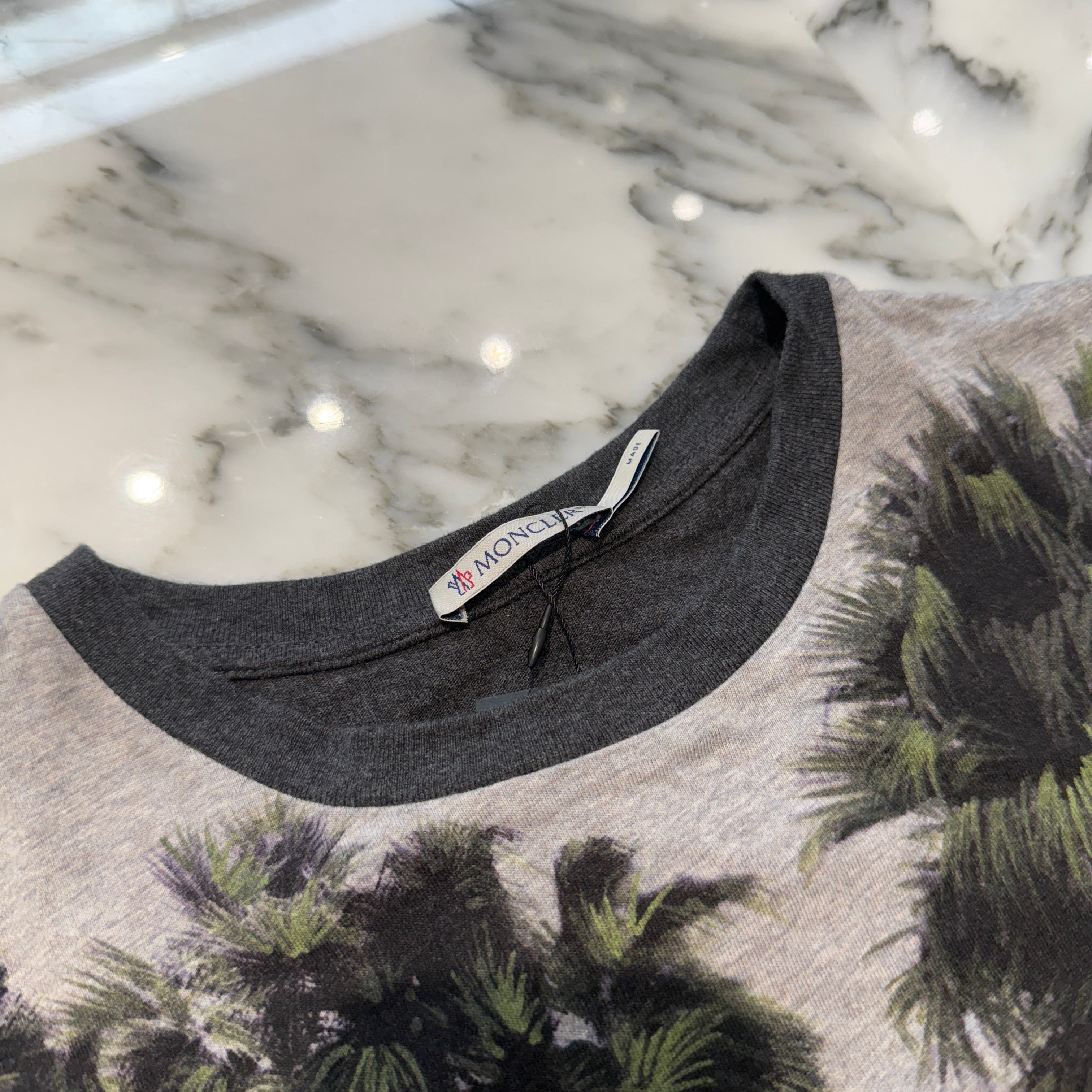 MONCLER MAGLIA Palm Tree T-SHIRT B19548007550 83014 Size 14（164cm） モンクレール マグリア パームツリー Tシャツ サイズ14（164cm）