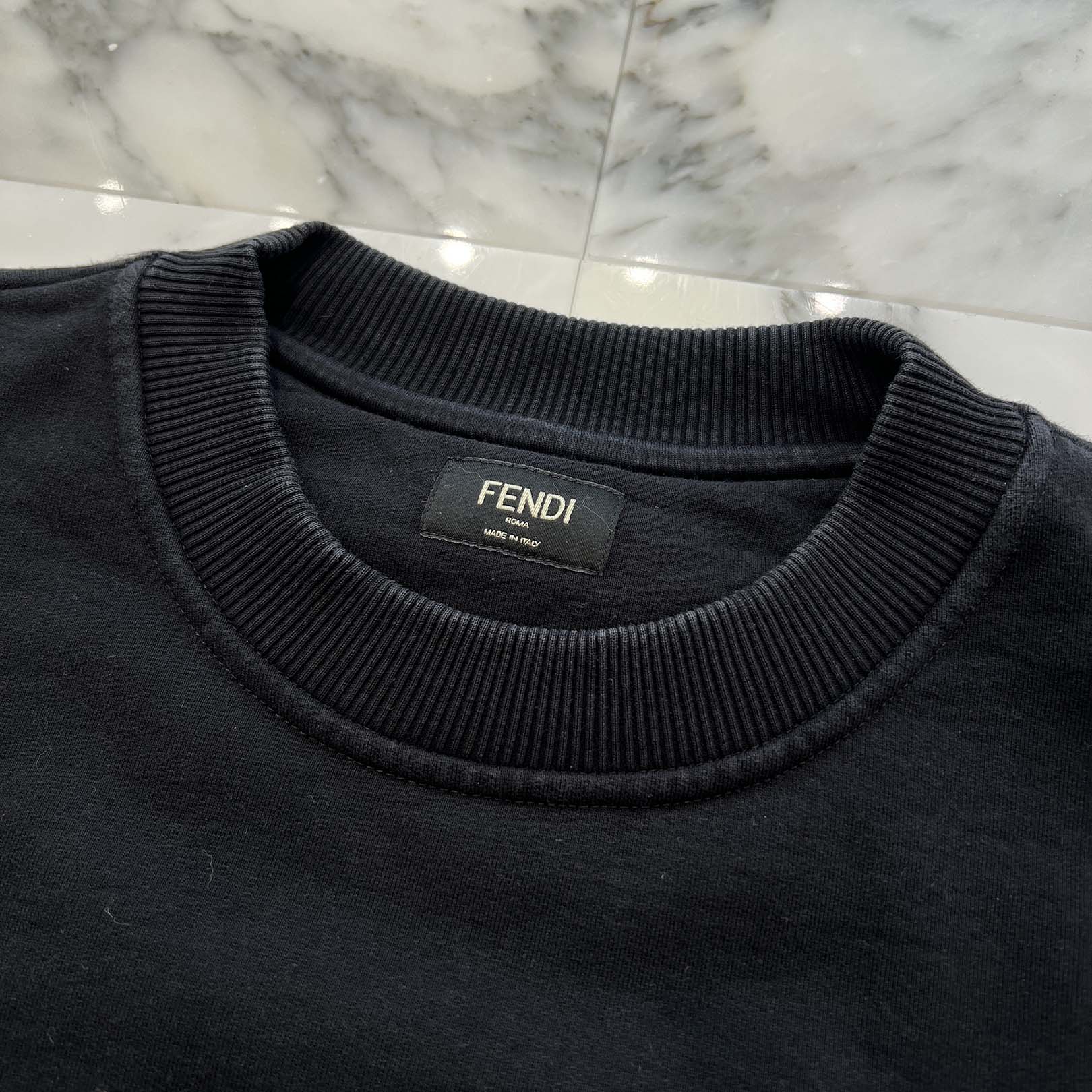 FENDI Logo Print Sweatshirt FY0178 AE05 Size L フェンディ ロゴプリント スウェットシャツ サイズL