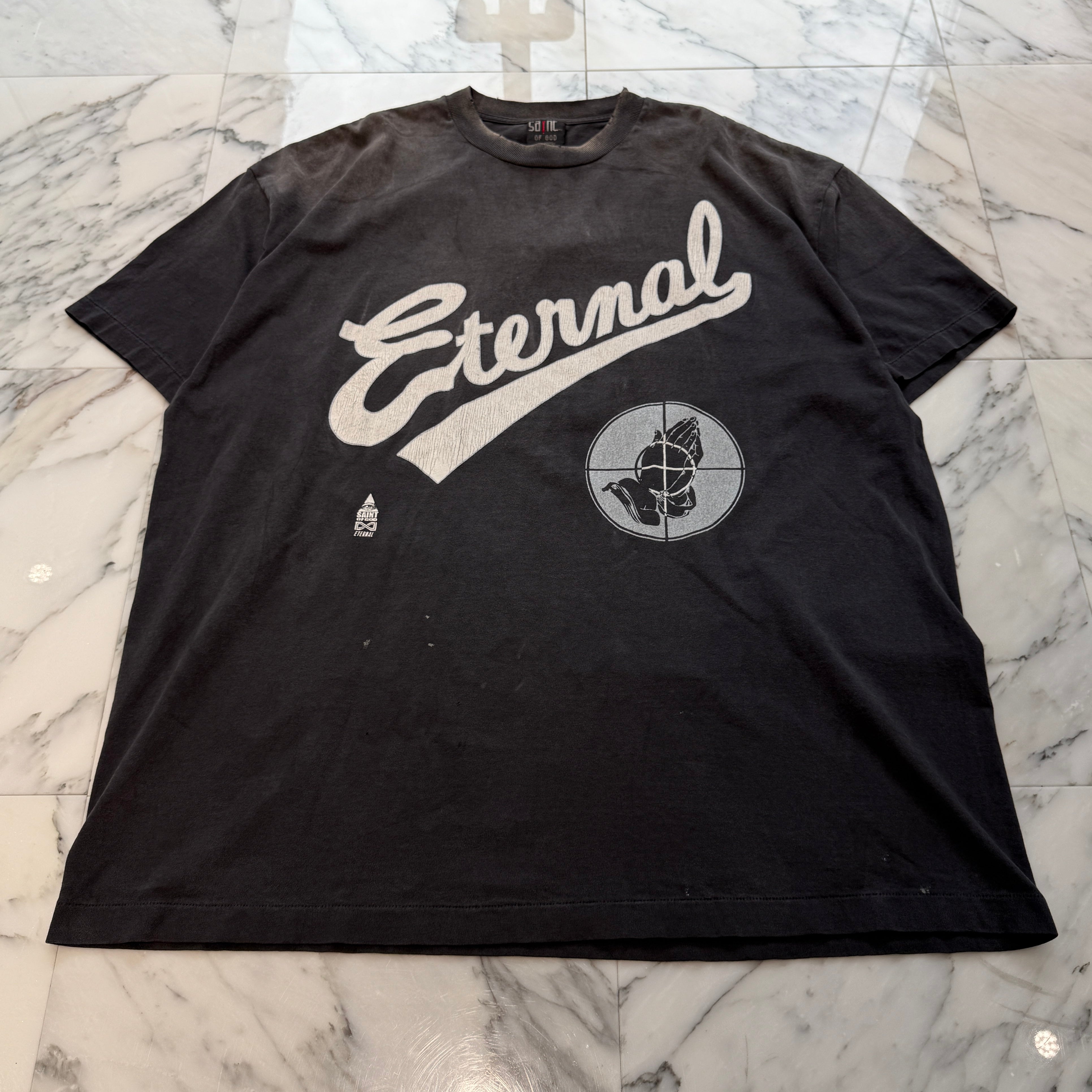 SAINT Mxxxxxx × FEAR OF GOD 2025SS SNT OF GOD Vintage Processing Tee SM-HR8-0000-C01 Size ONESIZE セントマイケル×フィアオブゴッド セントオブゴッド ヴィンテージ加工 Tシャツ サイズONESIZE