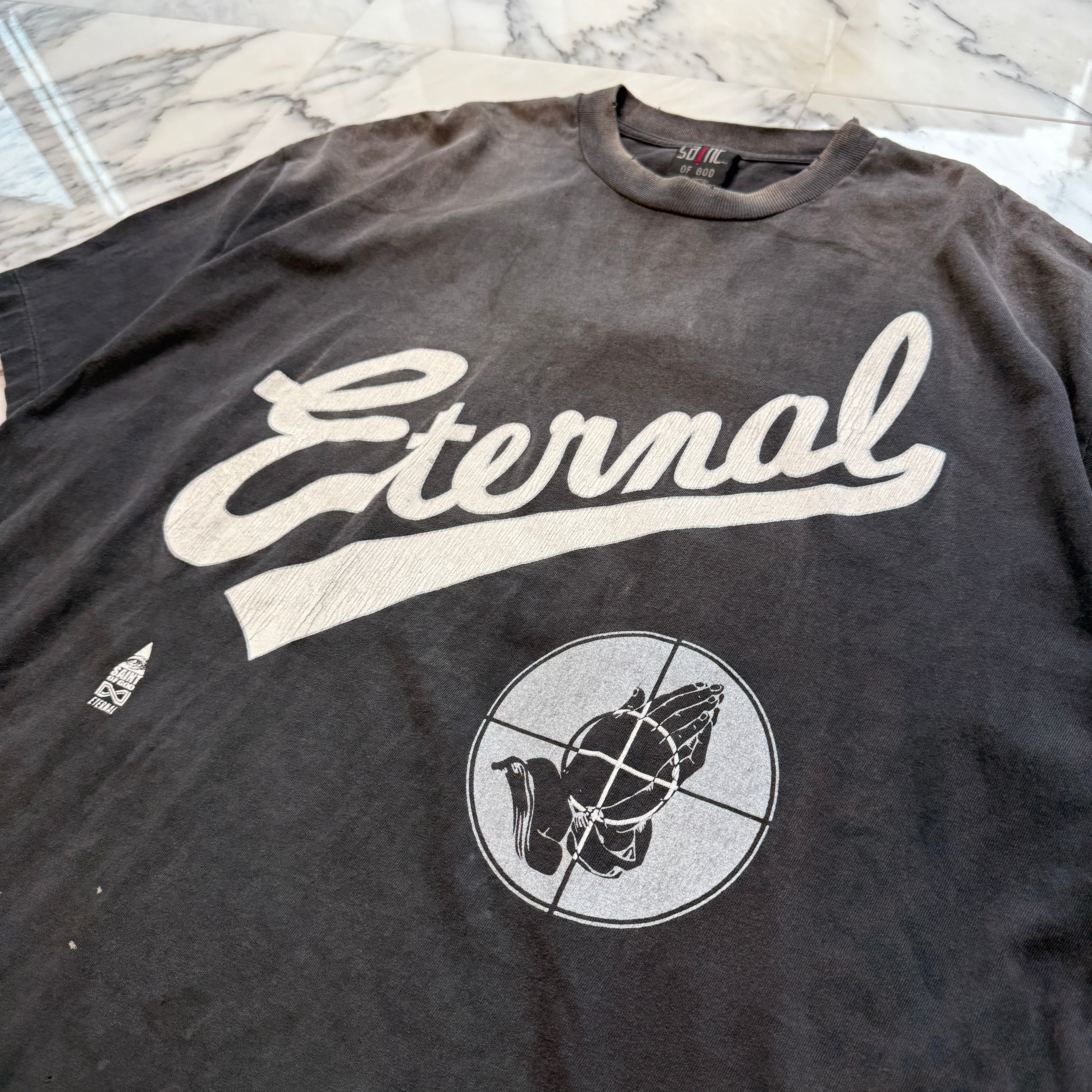 SAINT Mxxxxxx × FEAR OF GOD 2025SS SNT OF GOD Vintage Processing Tee SM-HR8-0000-C01 Size ONESIZE セントマイケル×フィアオブゴッド セントオブゴッド ヴィンテージ加工 Tシャツ サイズONESIZE