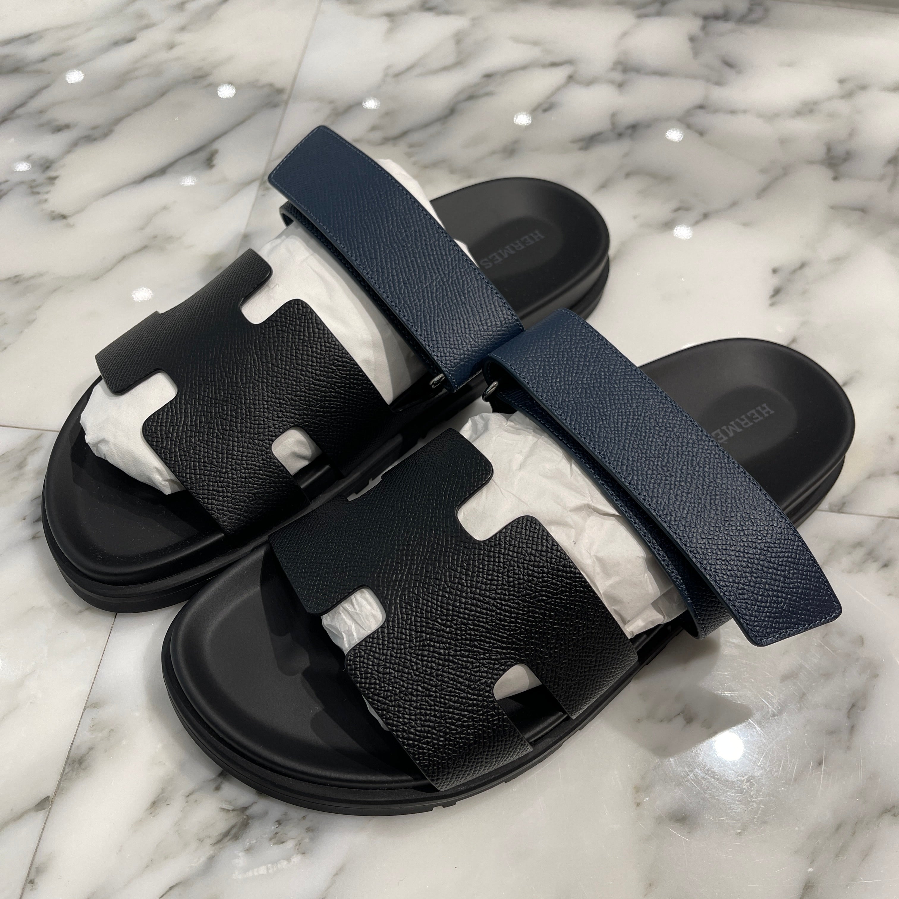 HERMES 2024AW "Chypre" Leather Sandals H222100Z 02340 Size 41 エルメス シプレ レザーサンダル サイズ41