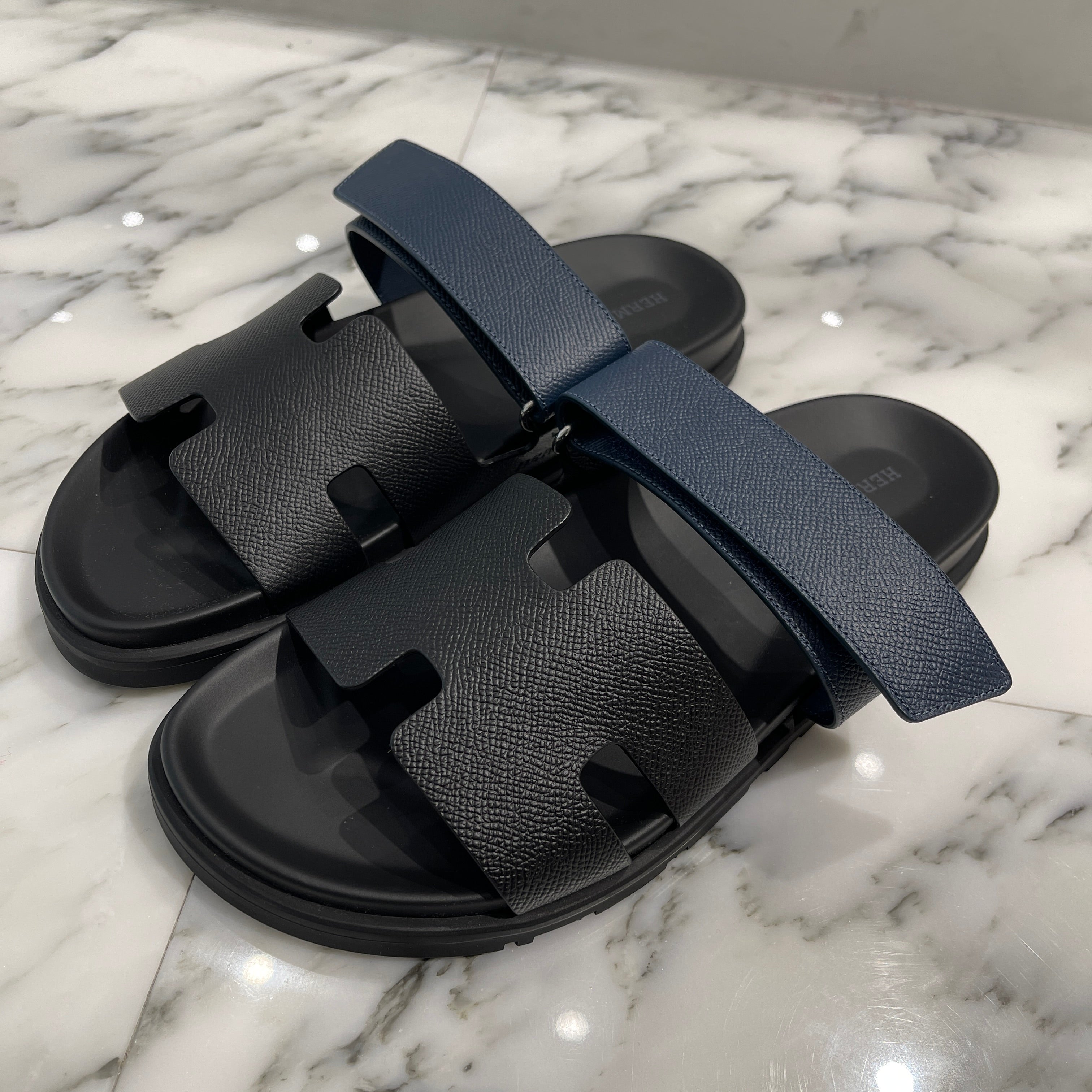 HERMES 2024AW "Chypre" Leather Sandals H222100Z 02340 Size 41 エルメス シプレ レザーサンダル サイズ41