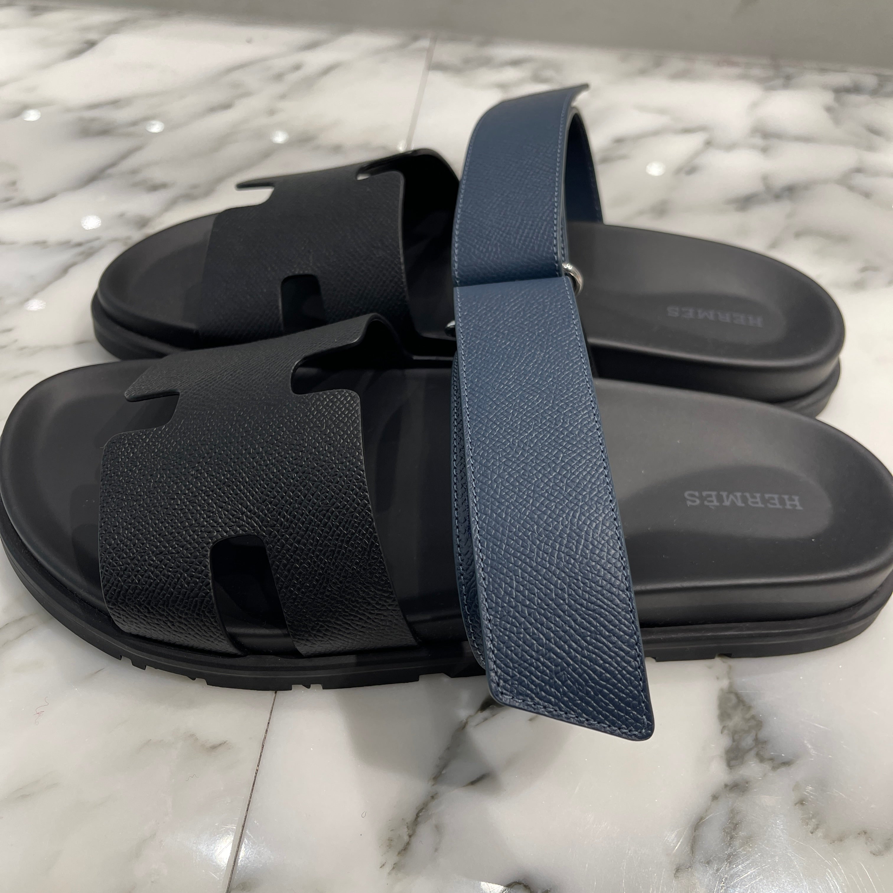 HERMES 2024AW "Chypre" Leather Sandals H222100Z 02340 Size 41 エルメス シプレ レザーサンダル サイズ41