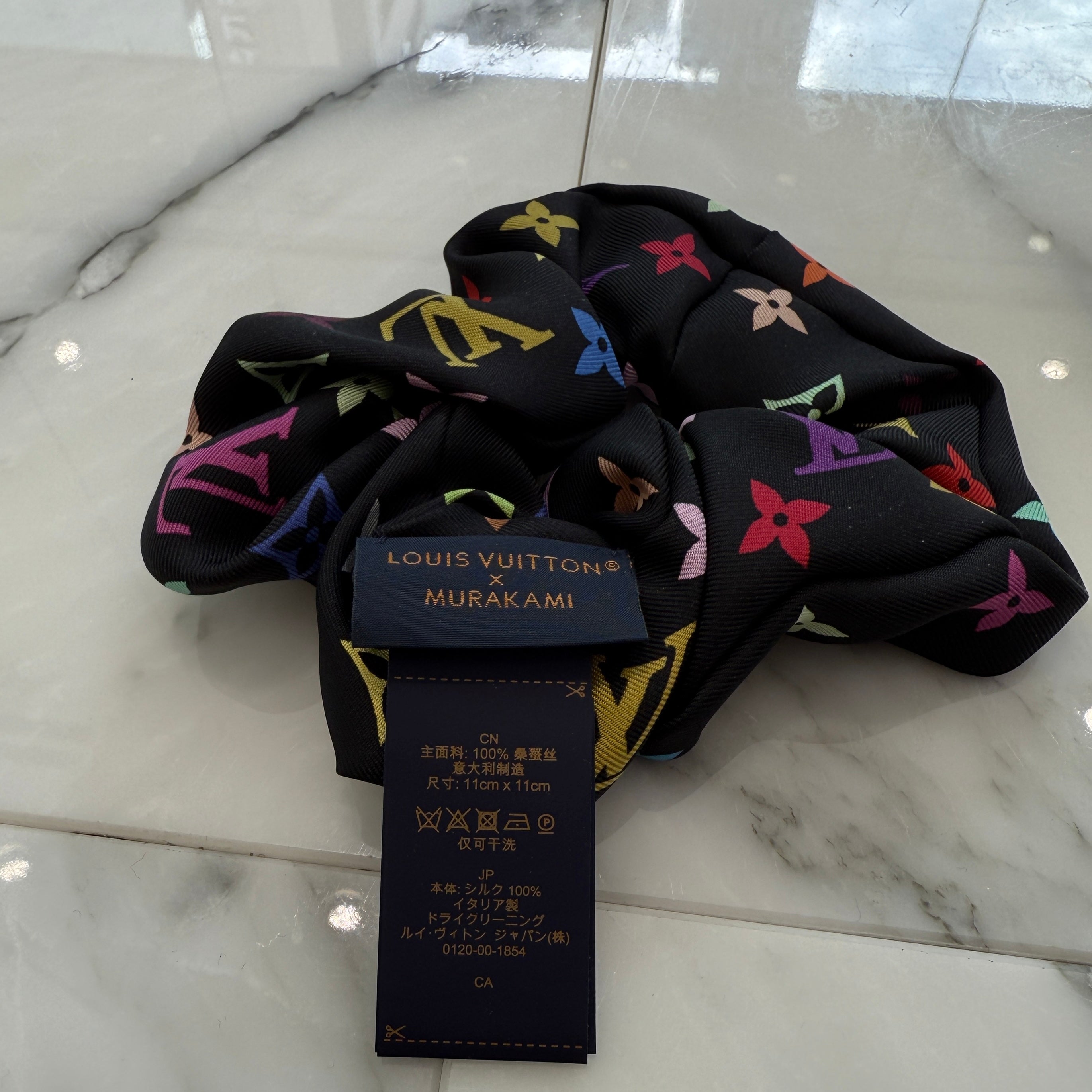 LOUIS VUITTON × Takashi Murakami 2025SS Multicolor Monogram Scrunchie M96072 ルイヴィトン×村上隆 マルチカラー モノグラム シュシュ