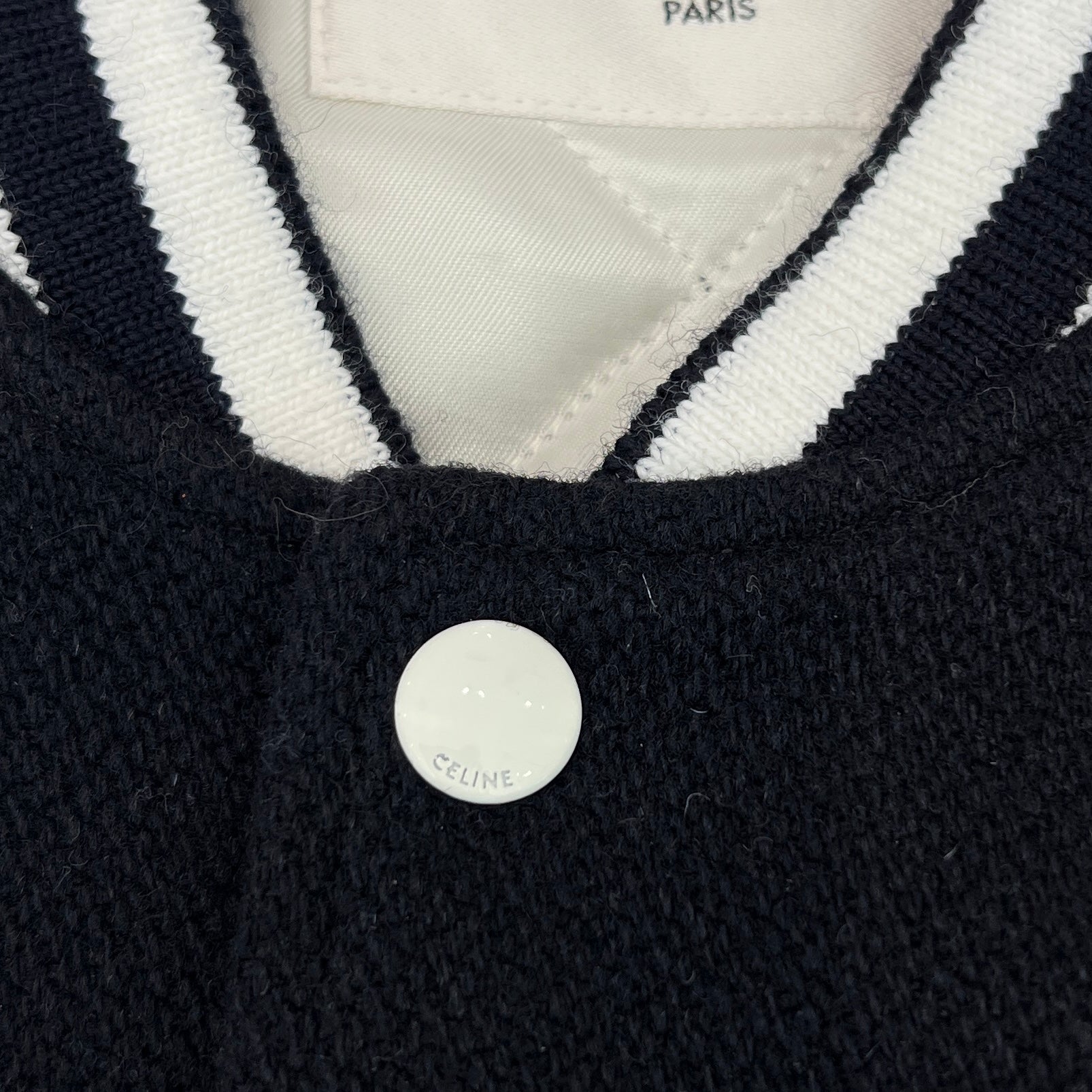 CELINE 2024AW Teddy Versity Jacket 2V29V896C.07MR Size 36 セリーヌ テディ バーシティジャケット サイズ36