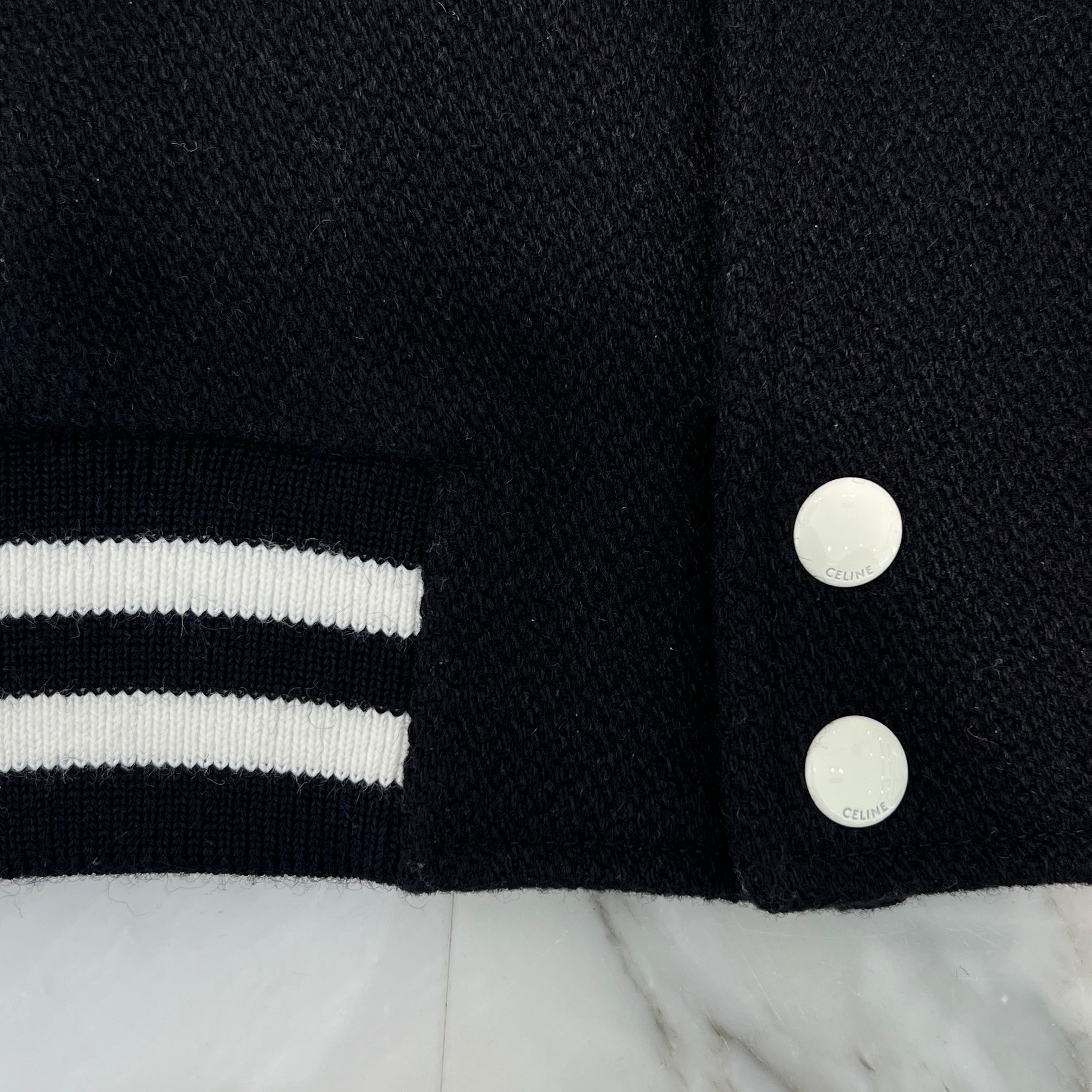 CELINE 2024AW Teddy Versity Jacket 2V29V896C.07MR Size 36 セリーヌ テディ バーシティジャケット サイズ36