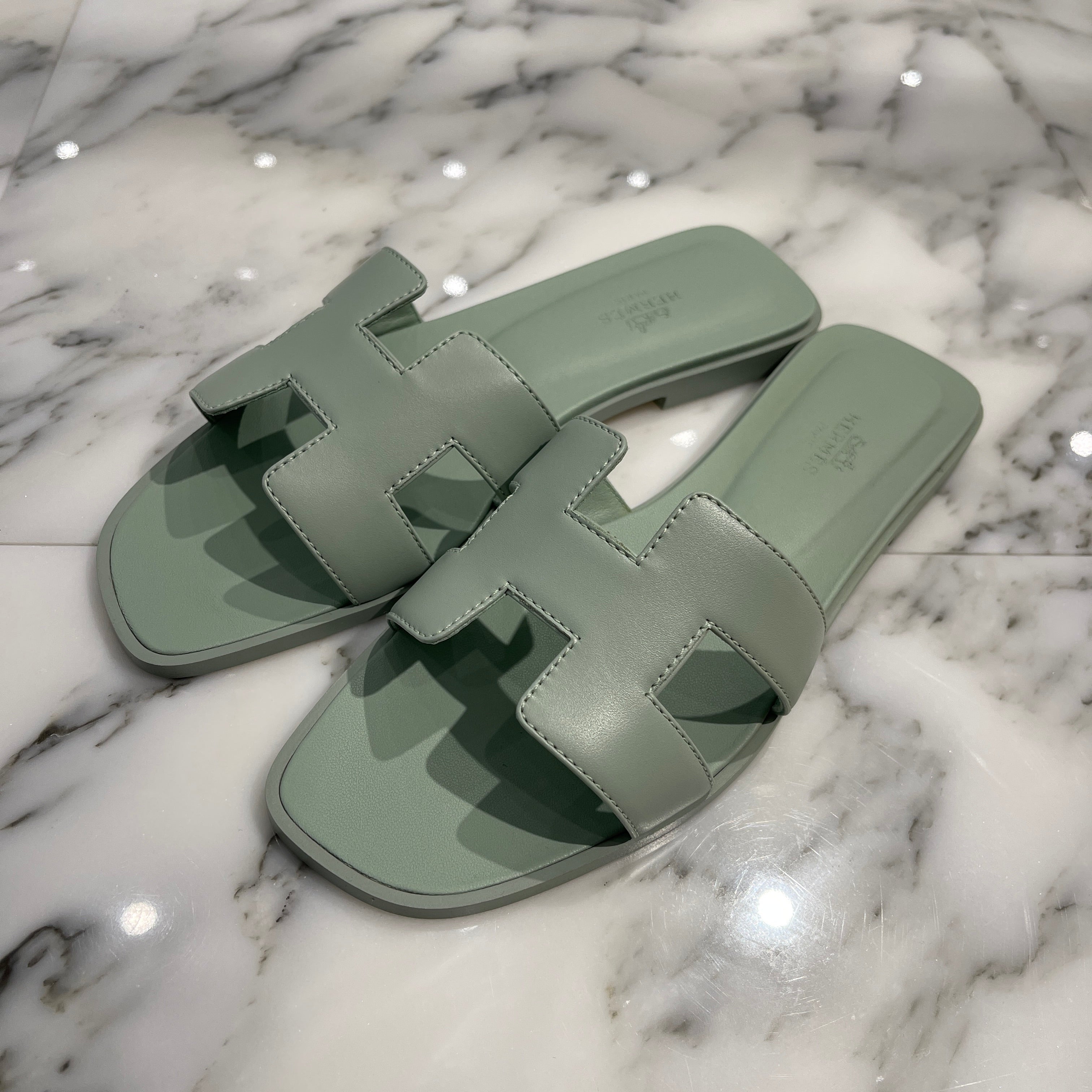 HERMES 2024SS "Oran" Calfskin Sandals H202230Z 6A370Size 37 エルメス オラン カーフスキン サンダル サイズ37