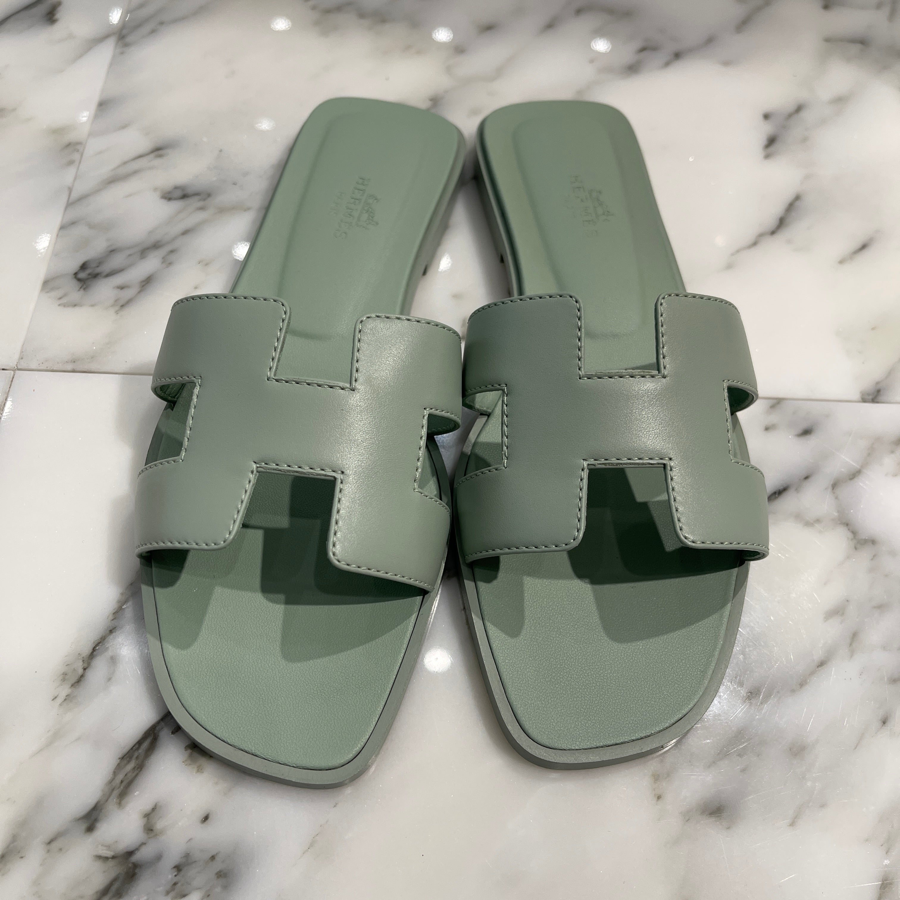 HERMES 2024SS "Oran" Calfskin Sandals H202230Z 6A370Size 37 エルメス オラン カーフスキン サンダル サイズ37