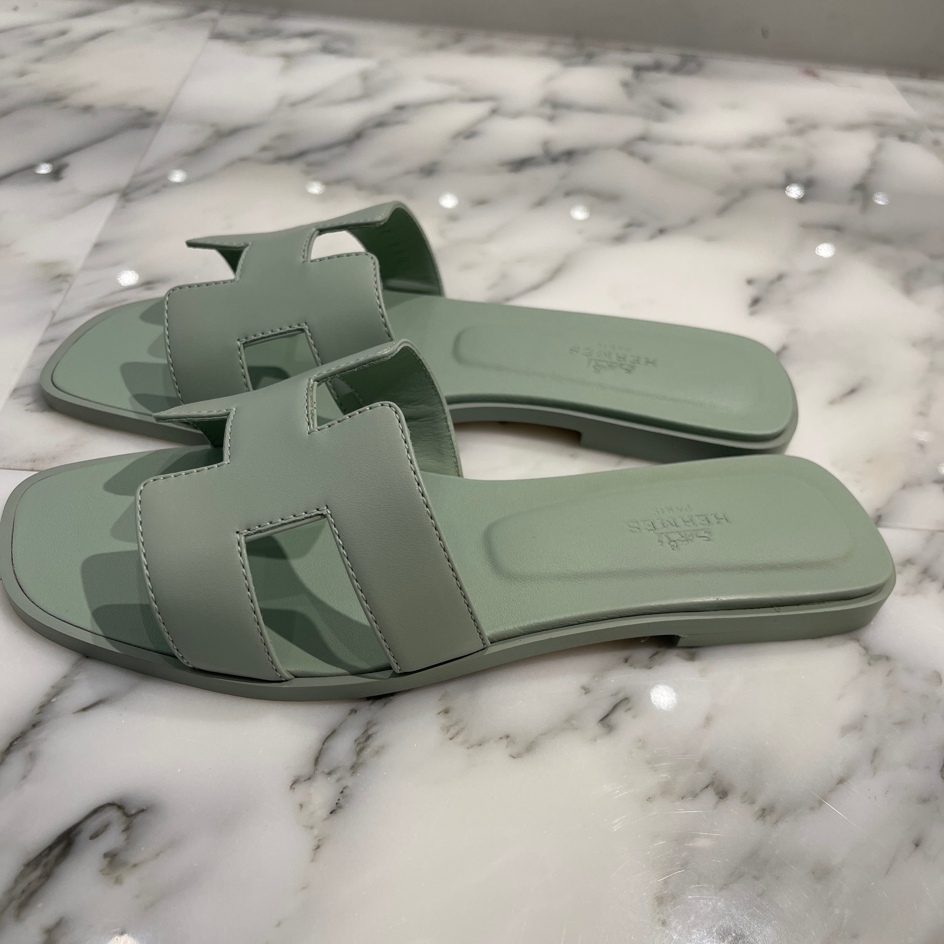 HERMES 2024SS "Oran" Calfskin Sandals H202230Z 6A370Size 37 エルメス オラン カーフスキン サンダル サイズ37