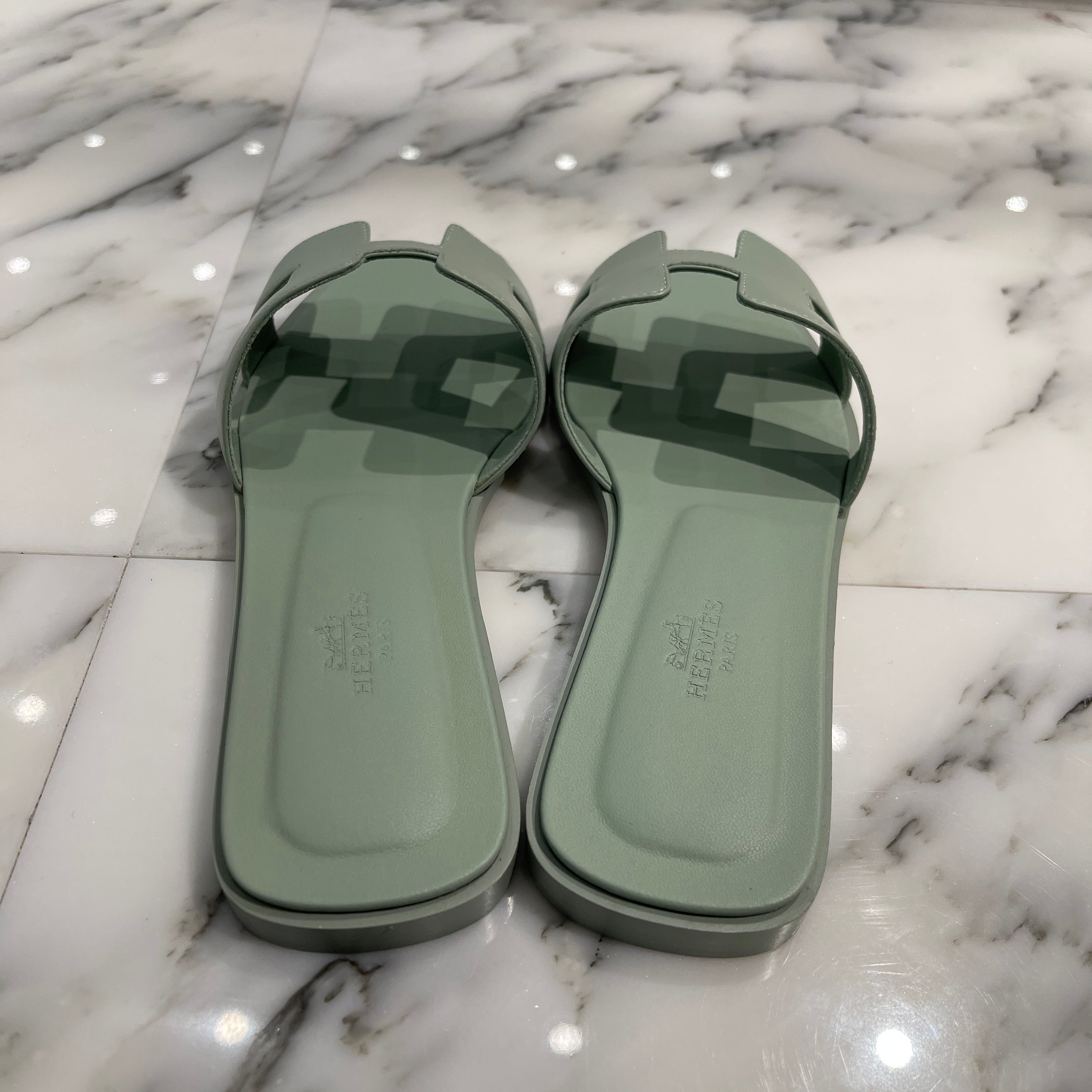 HERMES 2024SS "Oran" Calfskin Sandals H202230Z 6A370Size 37 エルメス オラン カーフスキン サンダル サイズ37