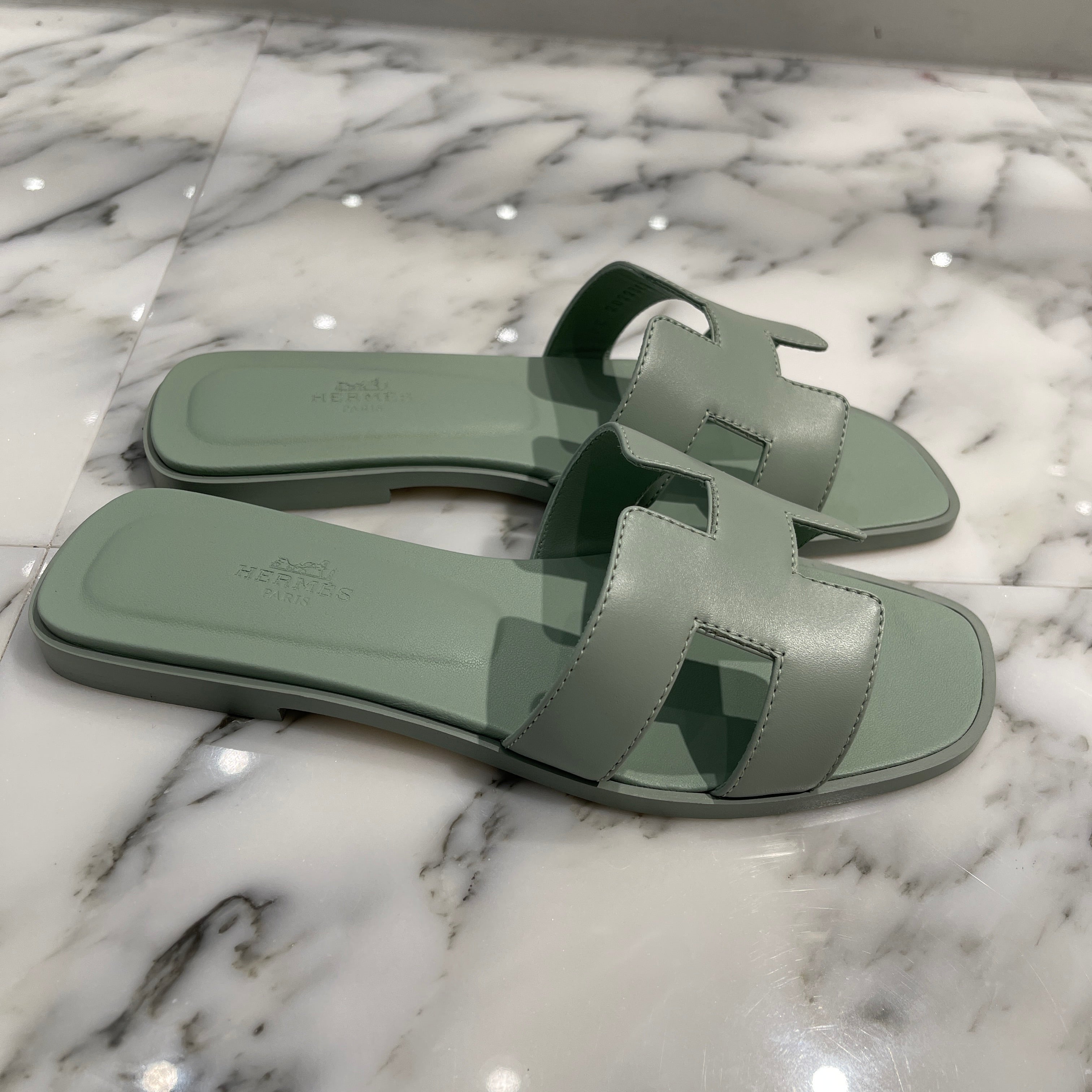 HERMES 2024SS "Oran" Calfskin Sandals H202230Z 6A370Size 37 エルメス オラン カーフスキン サンダル サイズ37