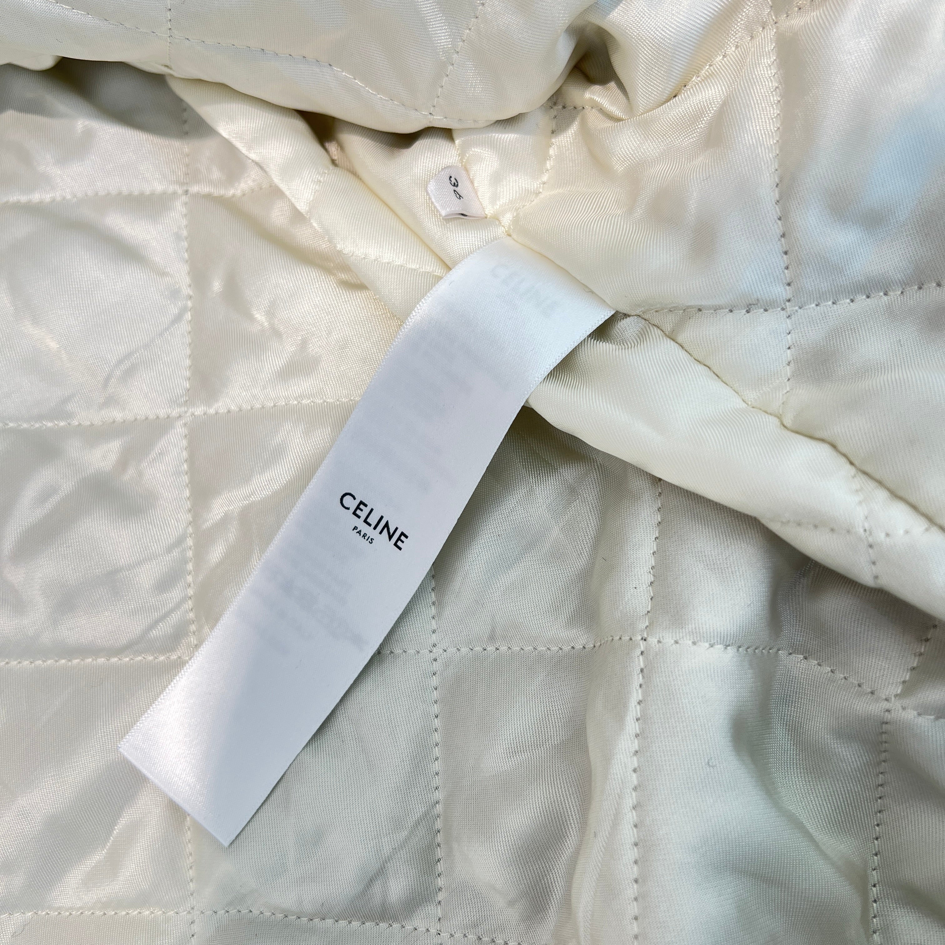 CELINE 2024AW Teddy Versity Jacket 2V29V896C.07MR Size 36 セリーヌ テディ バーシティジャケット サイズ36