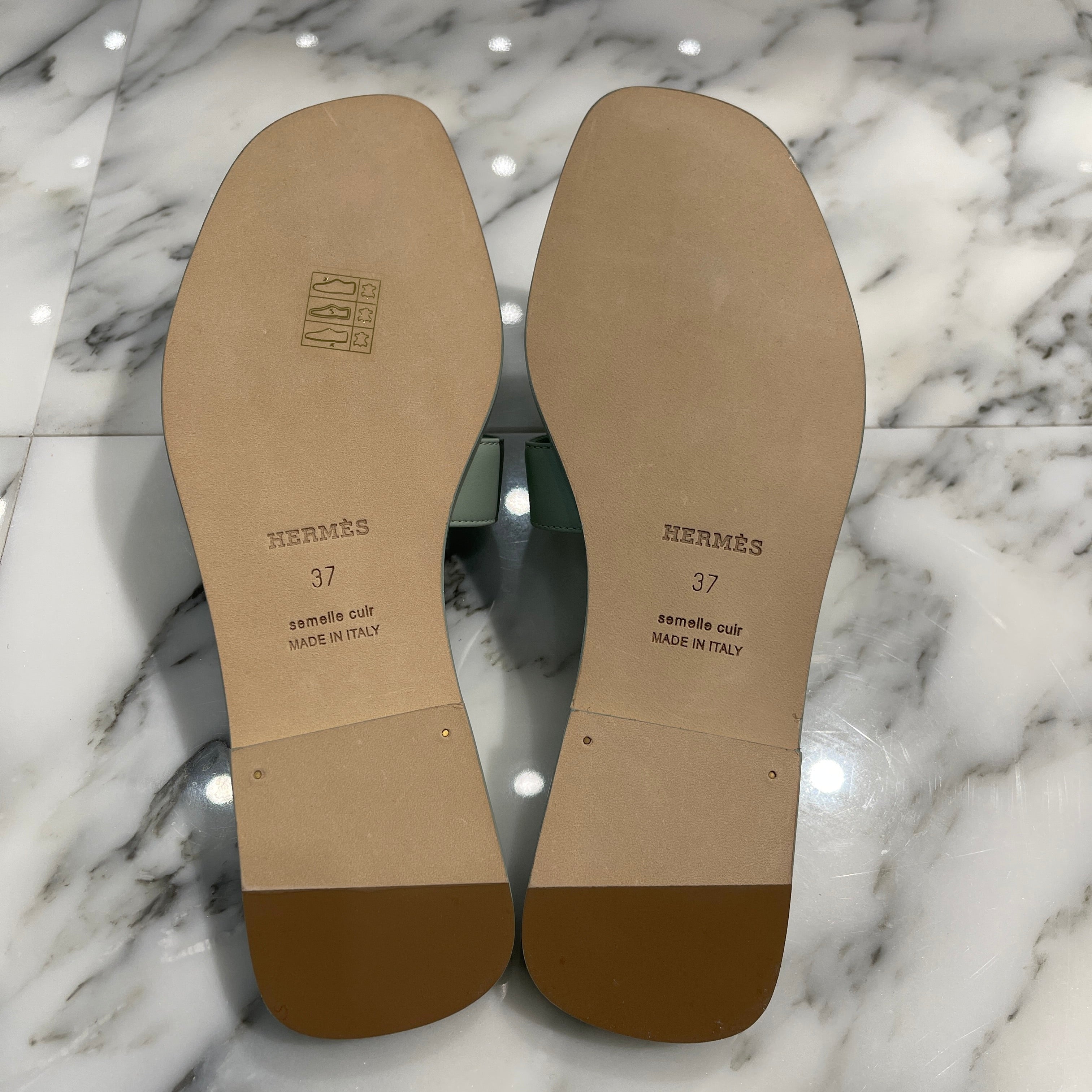 HERMES 2024SS "Oran" Calfskin Sandals H202230Z 6A370Size 37 エルメス オラン カーフスキン サンダル サイズ37