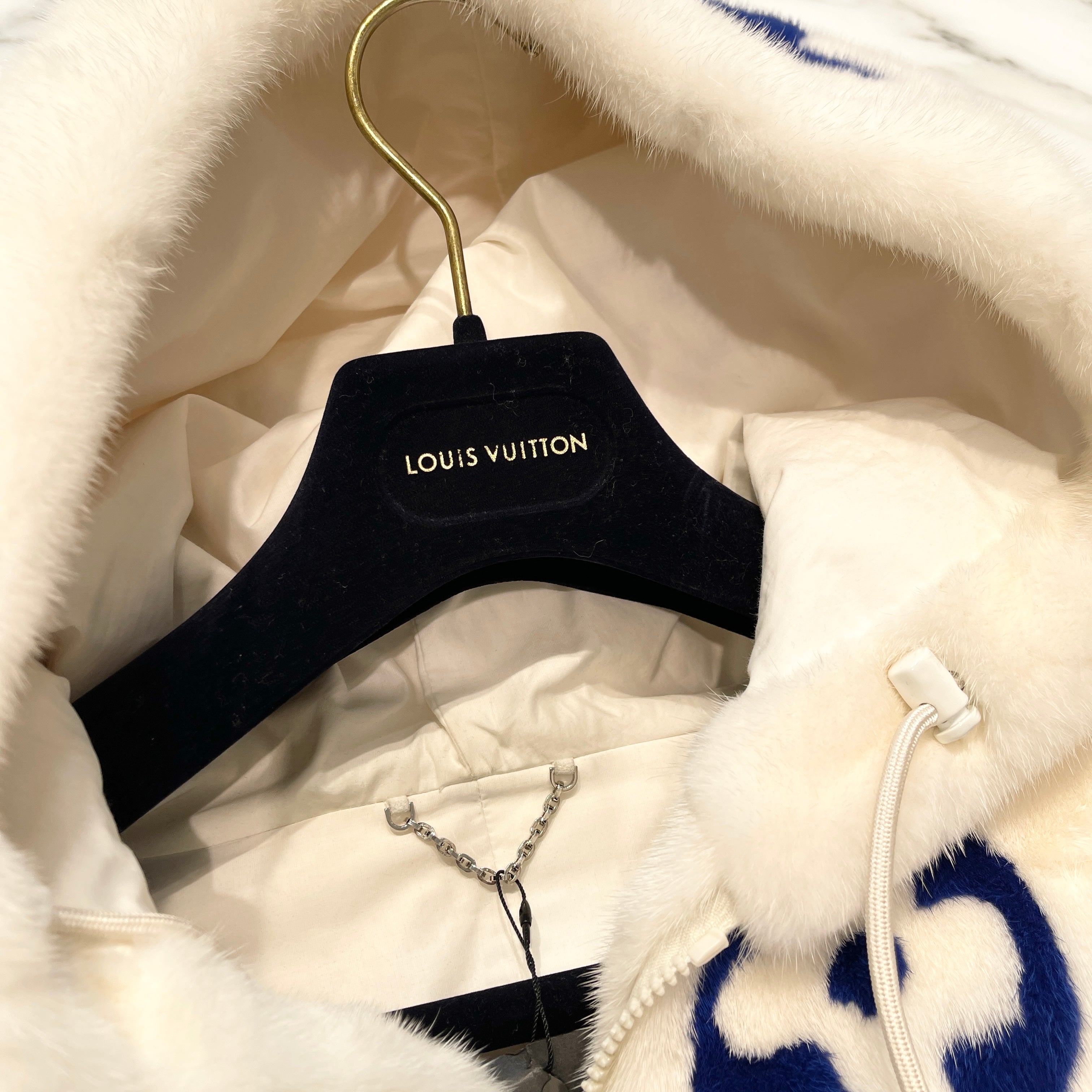 LOUIS VUITTON 2021AW Monogram Multi Mink Fur Zipped Blouson 1A96JM Size 48 ルイヴィトン モノグラム マルチ ミンクファー ジップドブルゾン ファージャケット サイズ48