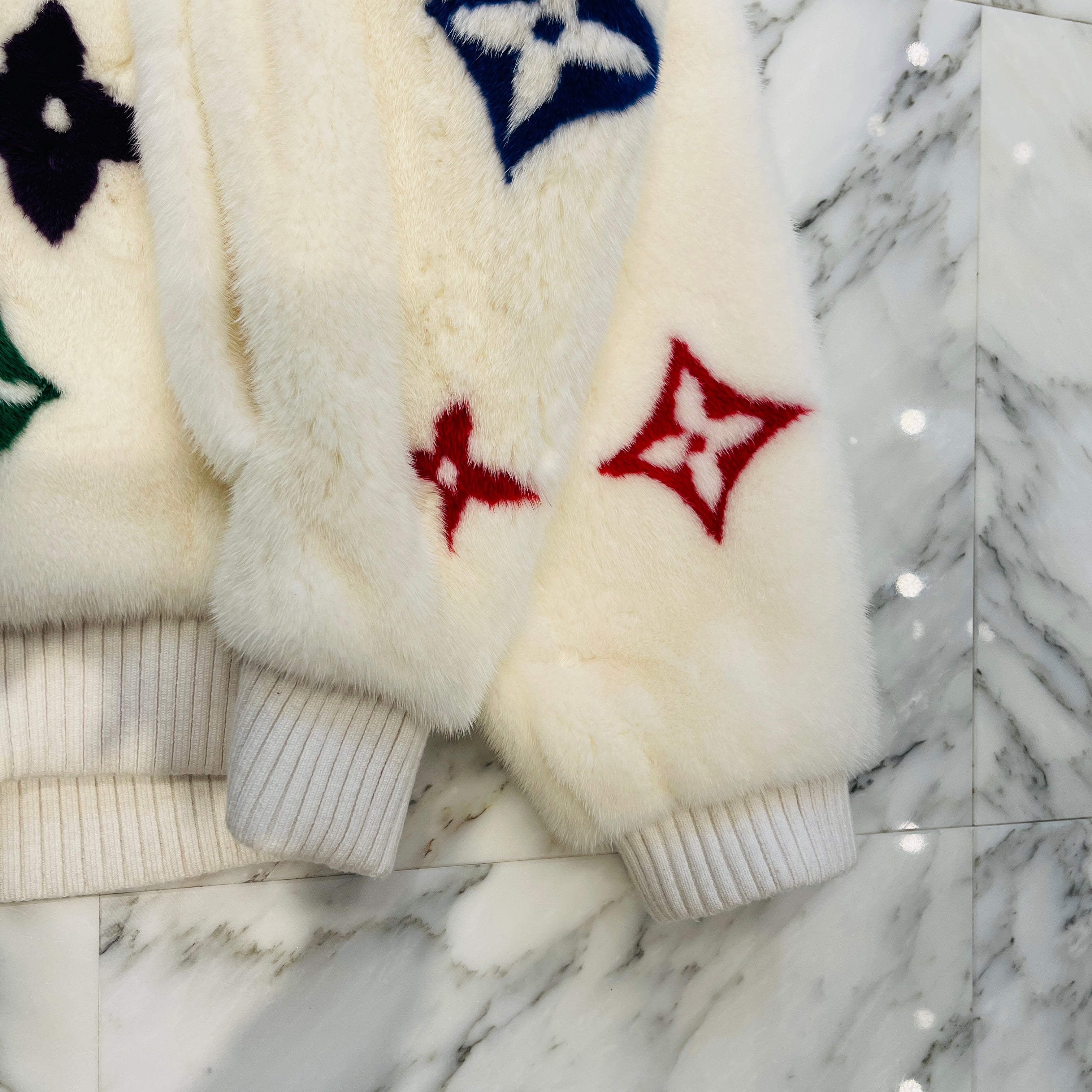 LOUIS VUITTON 2021AW Monogram Multi Mink Fur Zipped Blouson 1A96JM Size 48 ルイヴィトン モノグラム マルチ ミンクファー ジップドブルゾン ファージャケット サイズ48