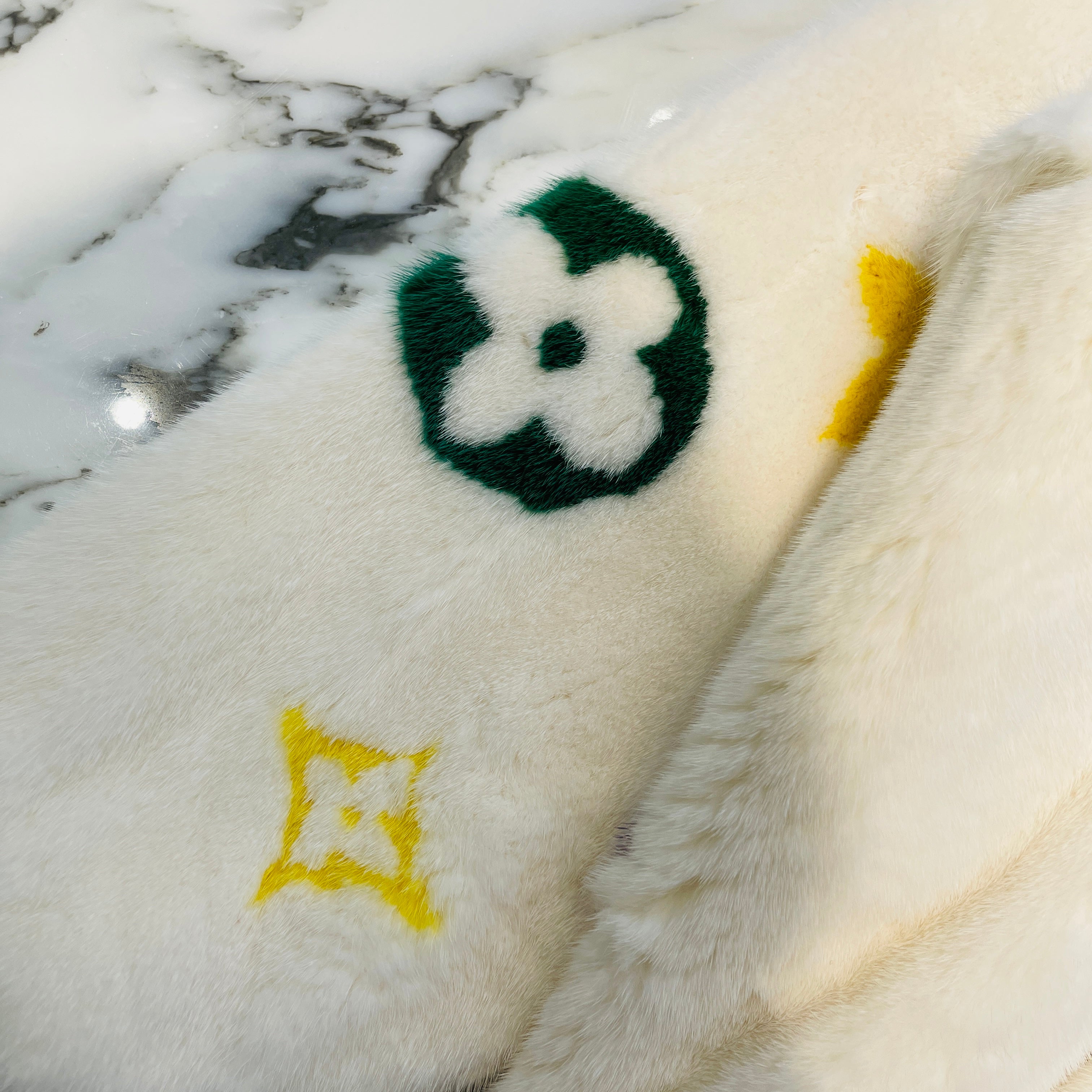 LOUIS VUITTON 2021AW Monogram Multi Mink Fur Zipped Blouson 1A96JM Size 48 ルイヴィトン モノグラム マルチ ミンクファー ジップドブルゾン ファージャケット サイズ48